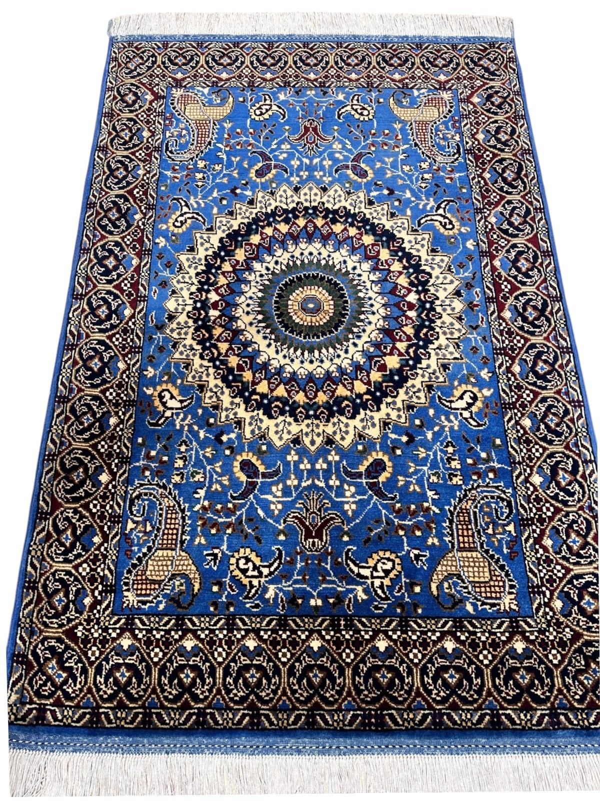 Hand-Knotted Parak Rug – Sky Blue, 40” x 60” | Afghan Wool Rug
