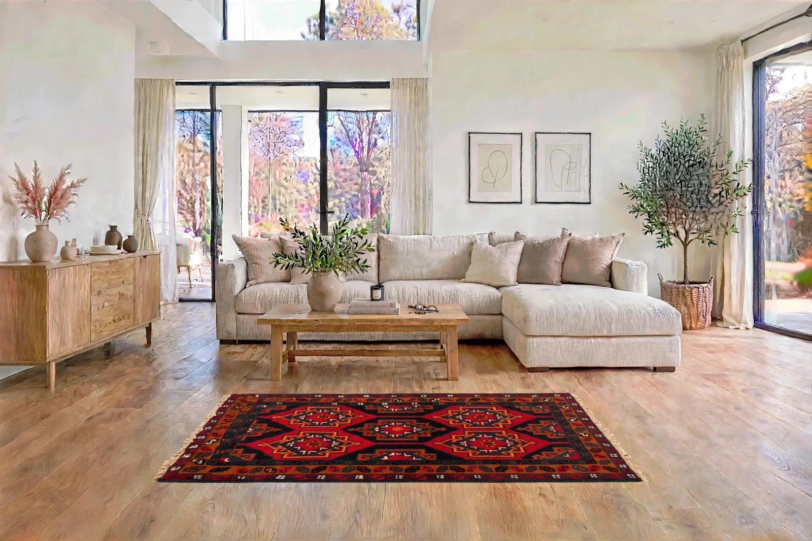 4’7″ x 2’10” ft Wool Rug Vintage – Traditional Hand Knotted Area Rug