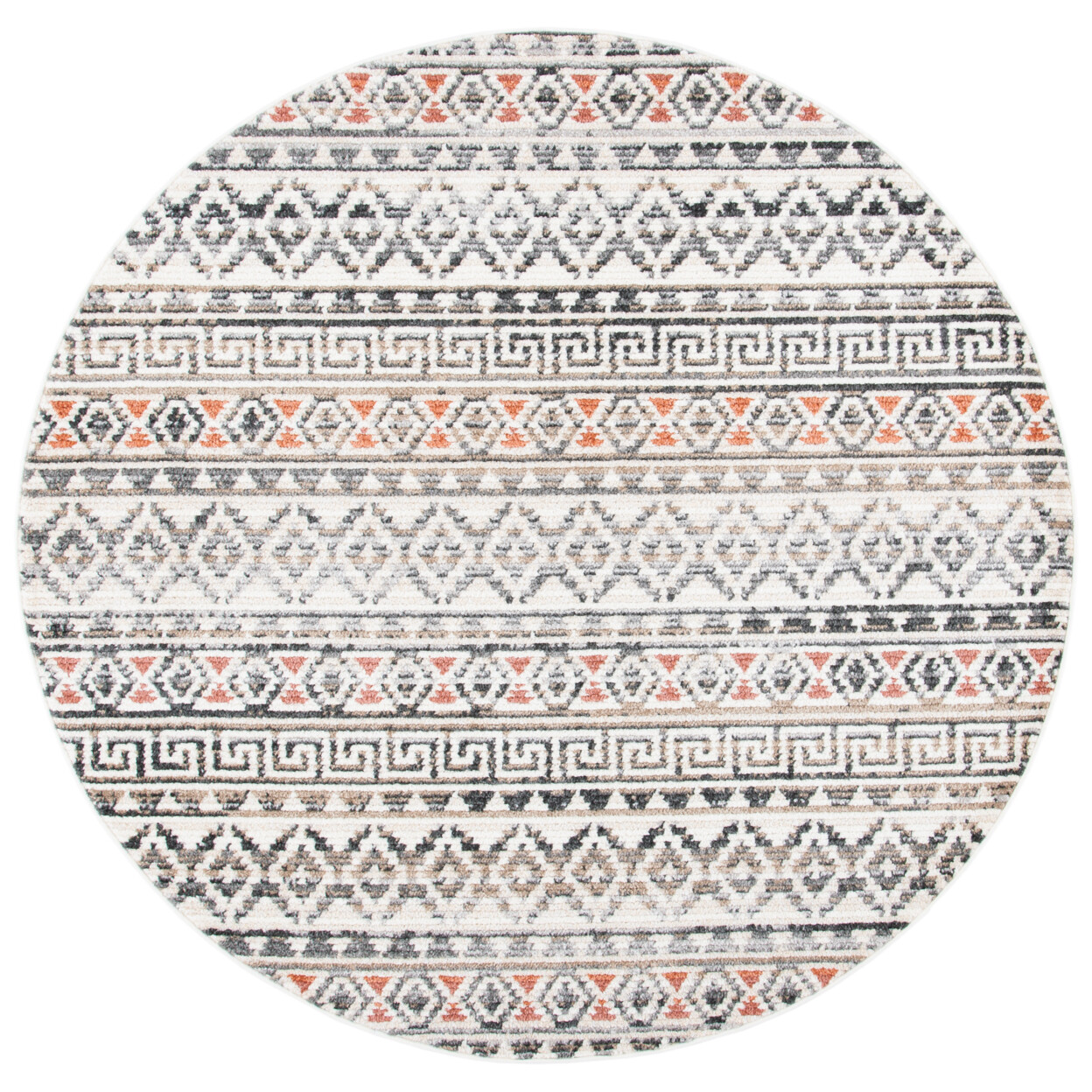SAFAVIEH Sedona Collection SED883C Ivory / Dark Grey Rug