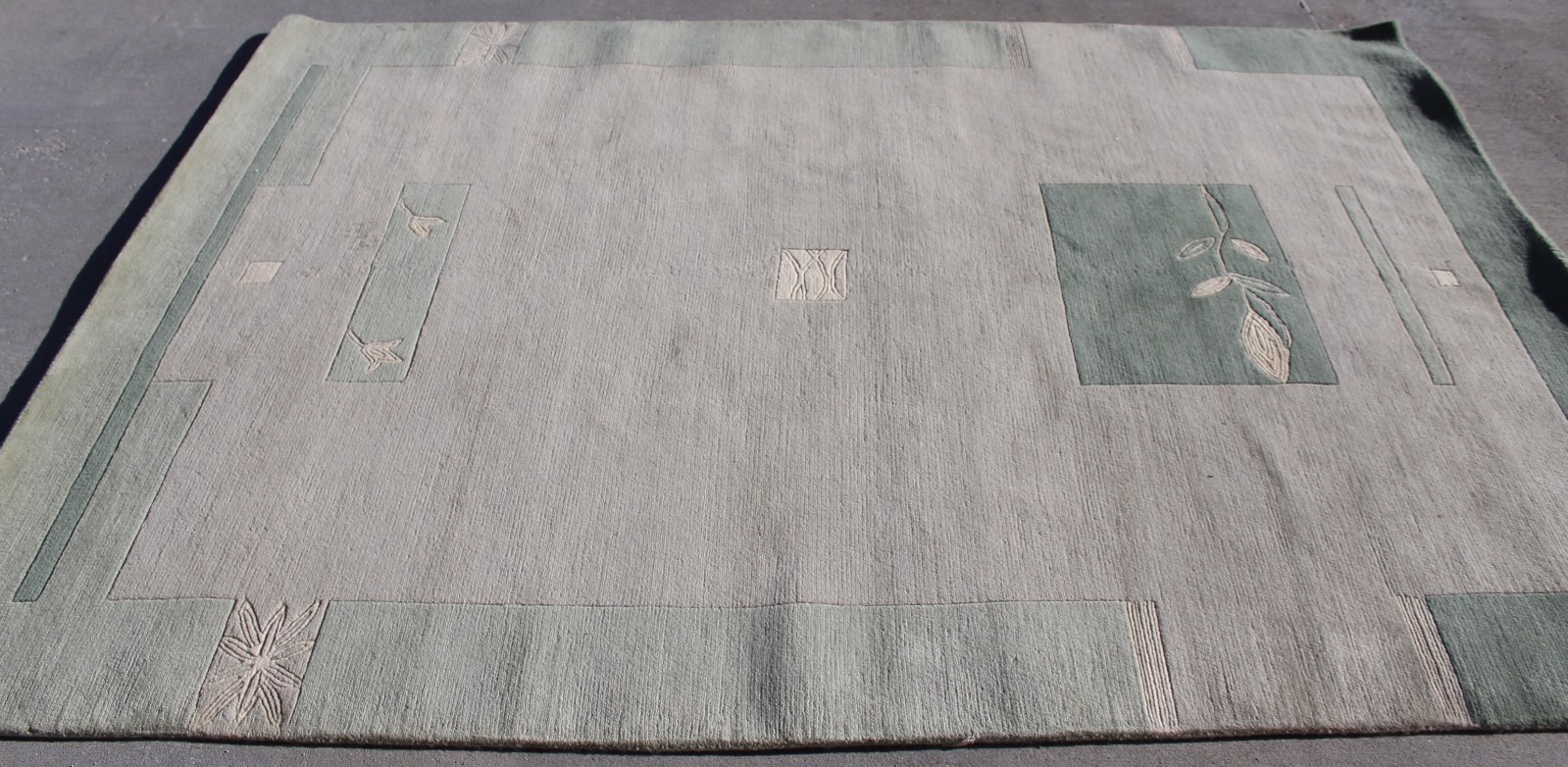 R15728 Contemporary Hand Crafted Woolen Tibetan Area Rug 5.7′ X 7.8′ MI Nepal