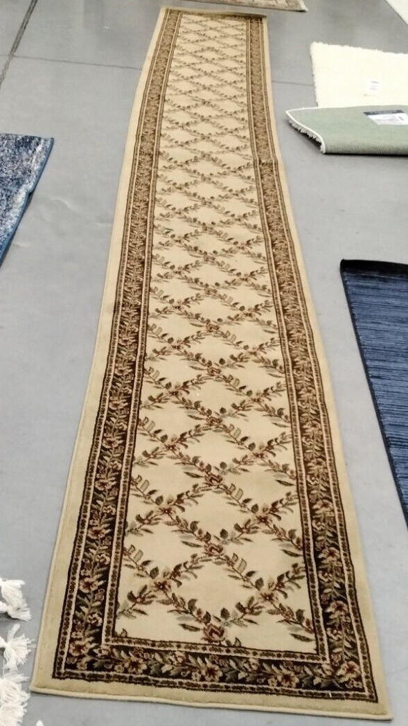 IVORY / BROWN 2′-3″ X 16′ Damaged Rug, Reduced Price 1172730184 LNH557-1225-216