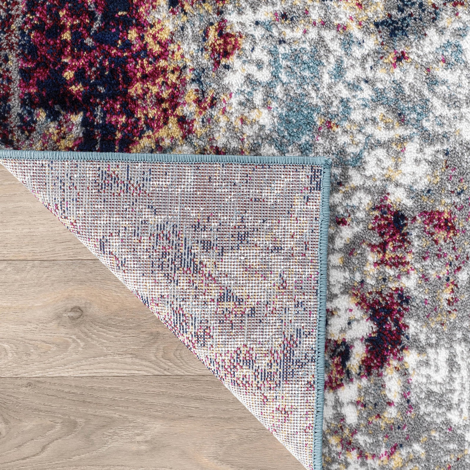 Rugshop Multi Modern Distressed Abstract Accent Rug Bohemian Inspired