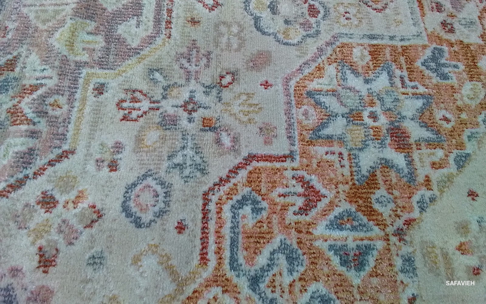 BEIGE / RUST 5′-3″ x 7′-6″ Back Stain Rug, Reduced Price 1172765787 BLR202B-5