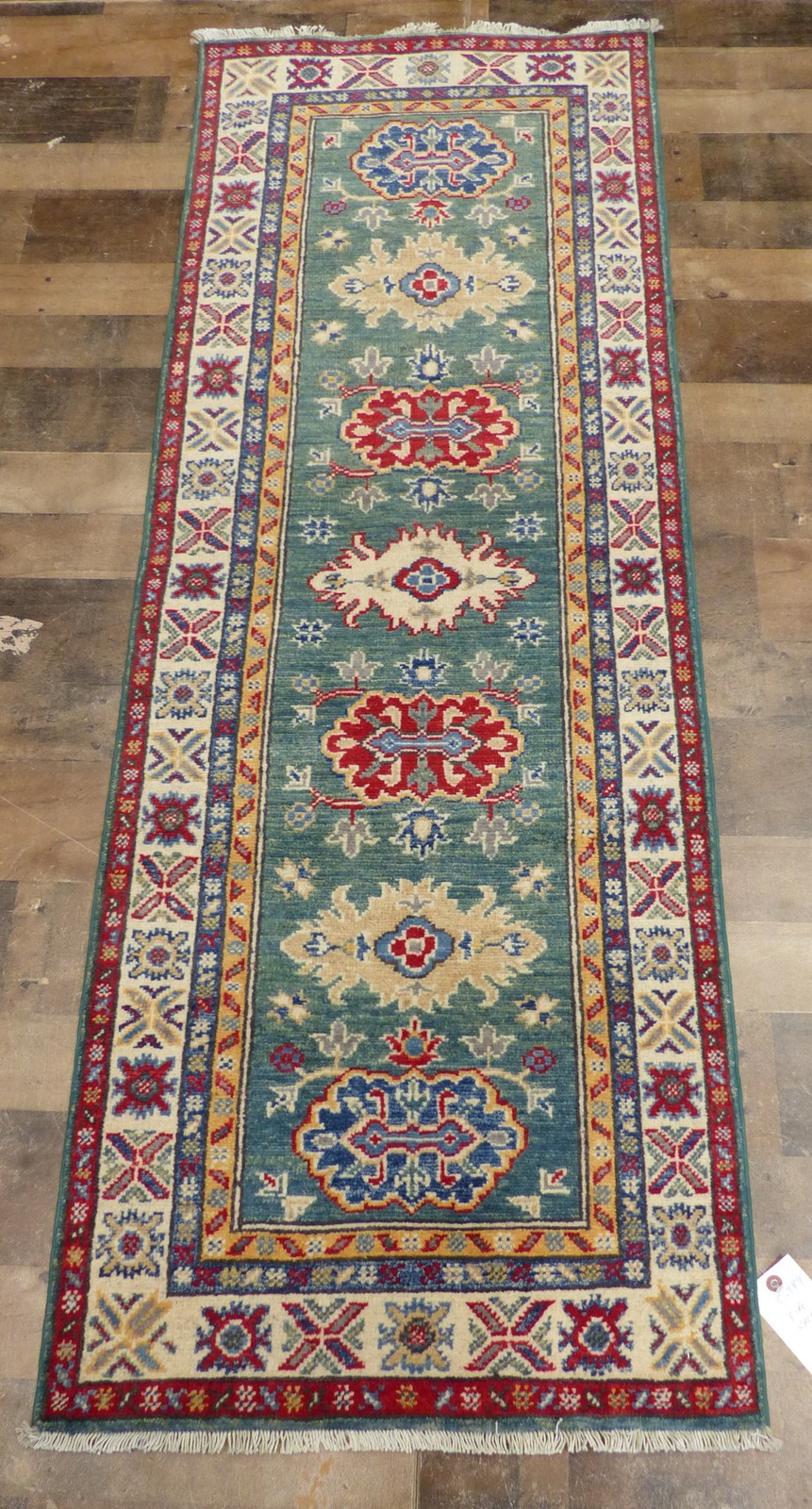 2’2’x6′ New Green Pak Super Kazak hand knotted wool Oriental area rug runner
