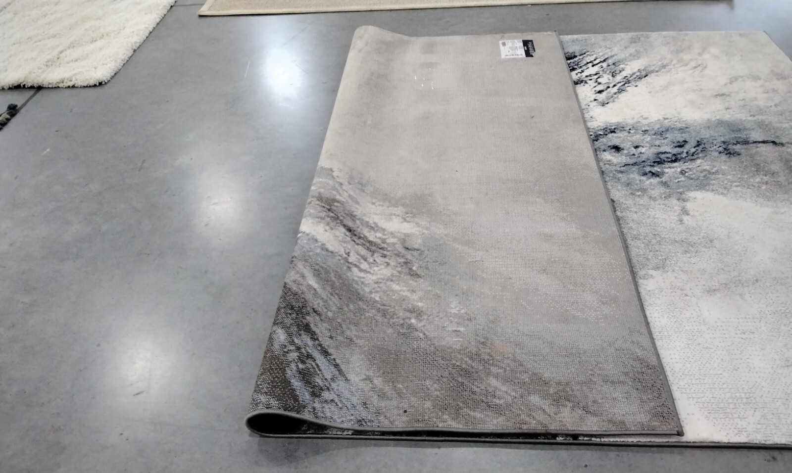 BLUE / GREY 6′-7″ X 9′ Stained Rug, Reduced Price 1172723903 GAL117M-6