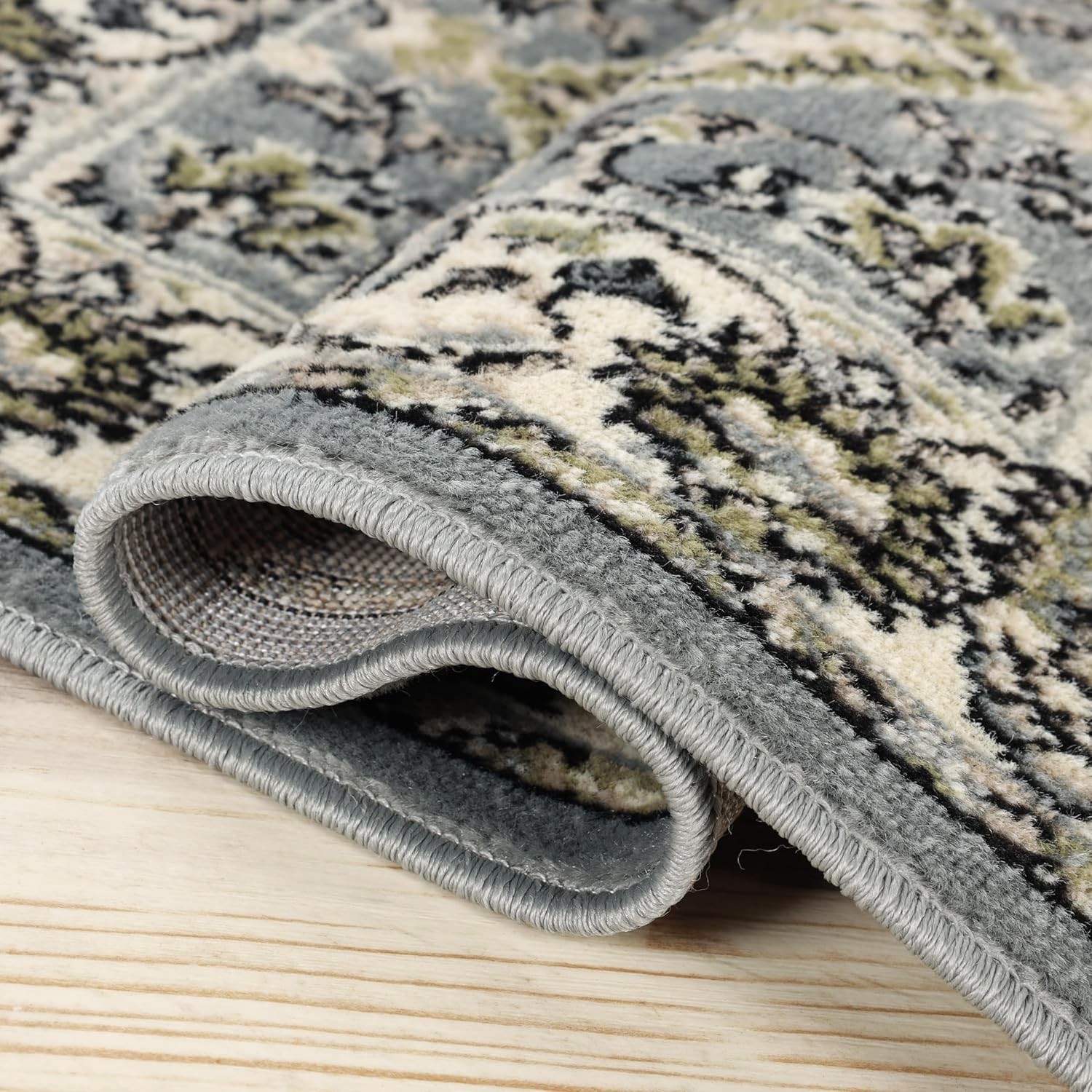 Indoor Area Rug, Jute Backing, Plush Floral Rugs for Entryway, Kitchen Floors…