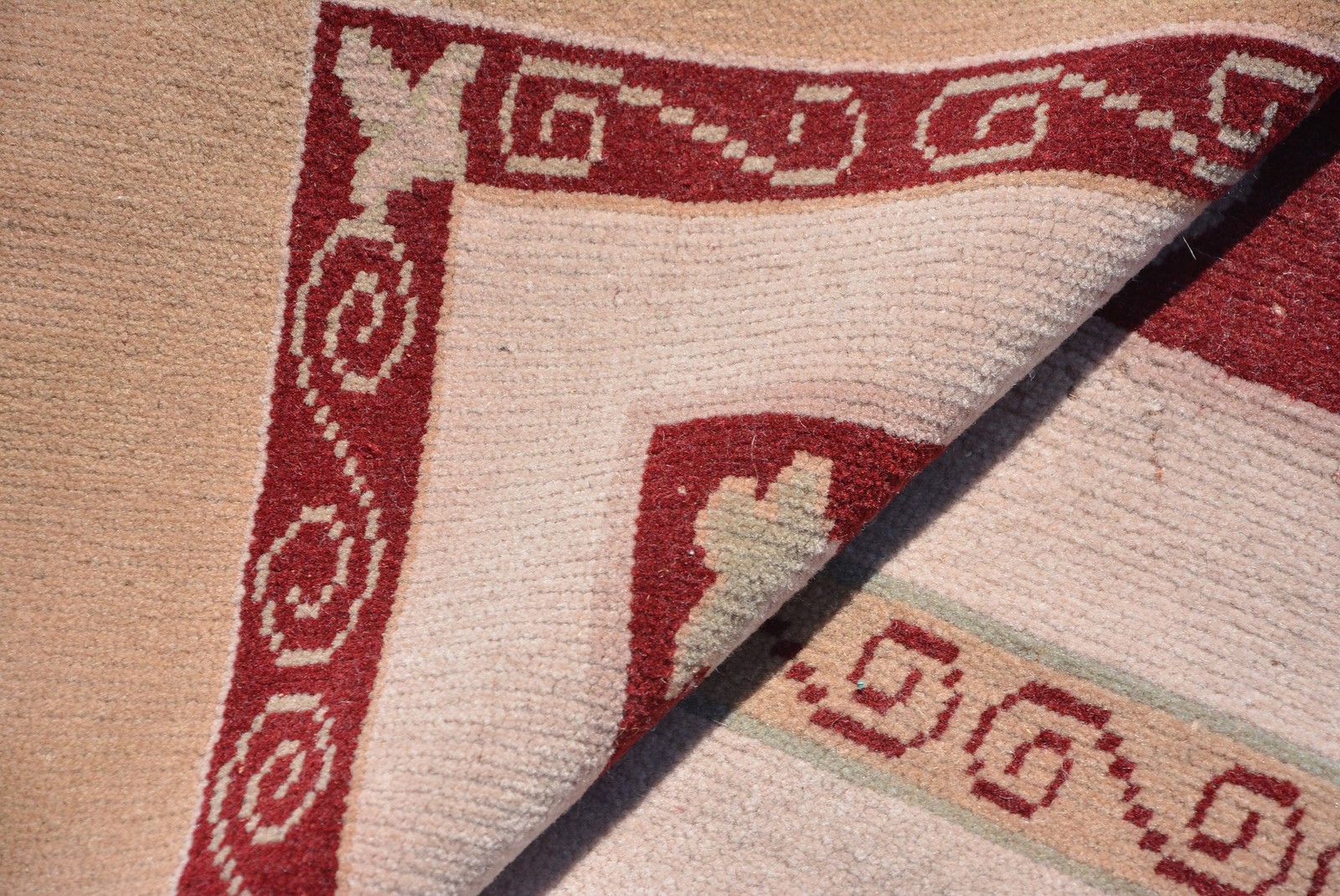 6,6×8,6 ft Rug, Turkish Vintage Large Rug, Red Wool Rug
