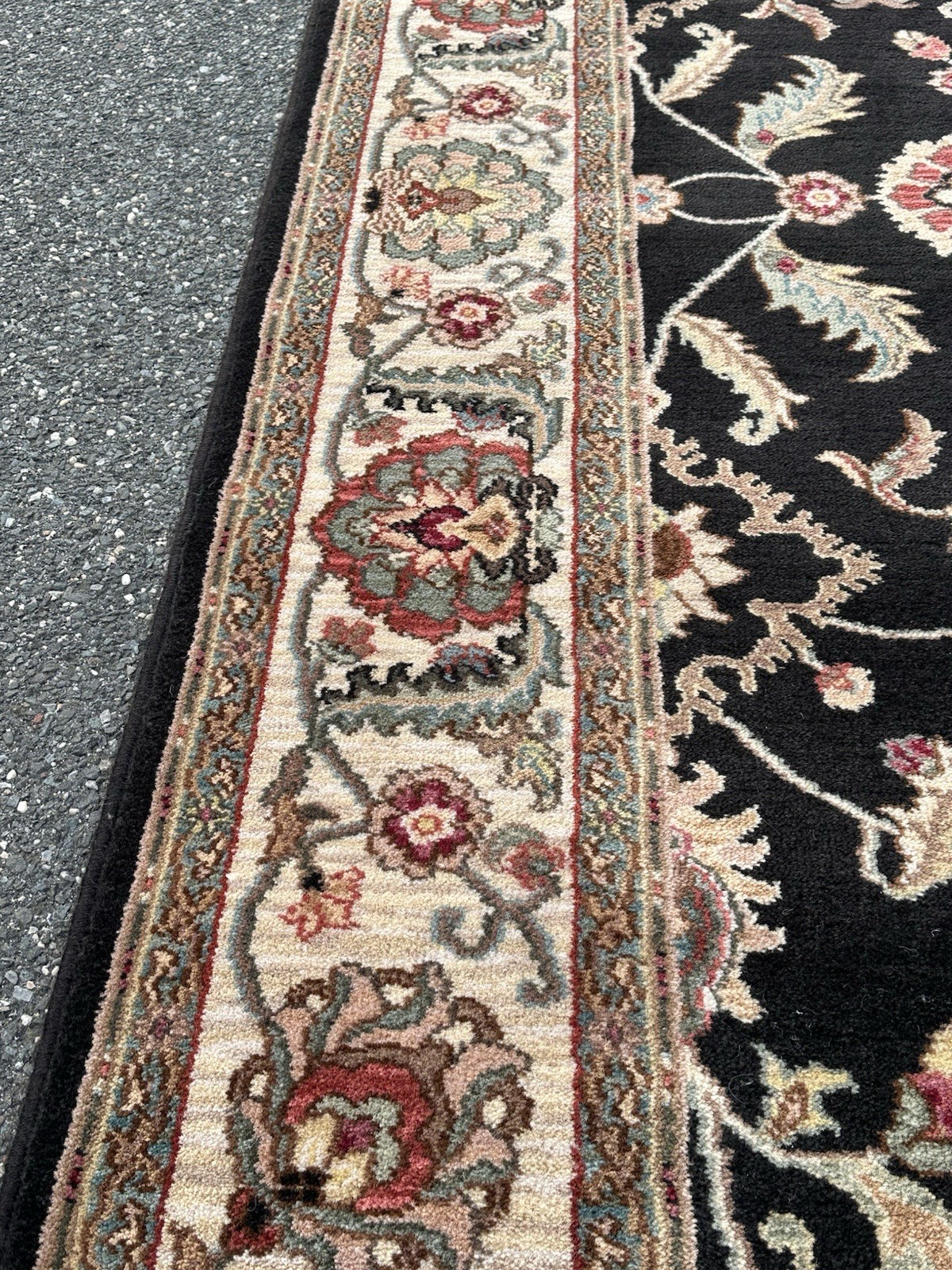 AUTHENTIC_MINT KARASTAN AGRA BLACK RUG 5.9×9 PATTERN #549 CHECK US OUT FOR MORE