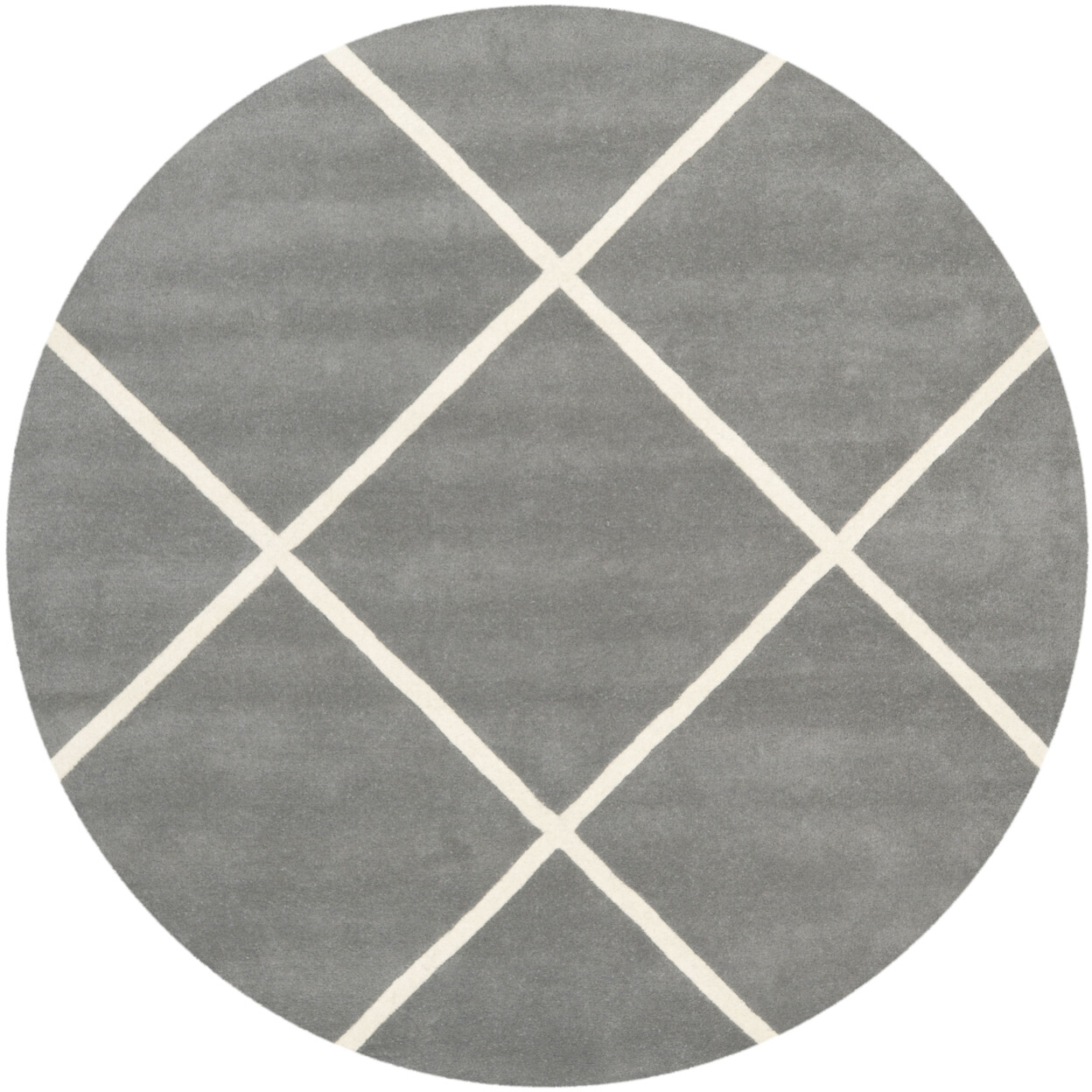SAFAVIEH Chatham CHT720D Handmade Dark Grey / Ivory Rug