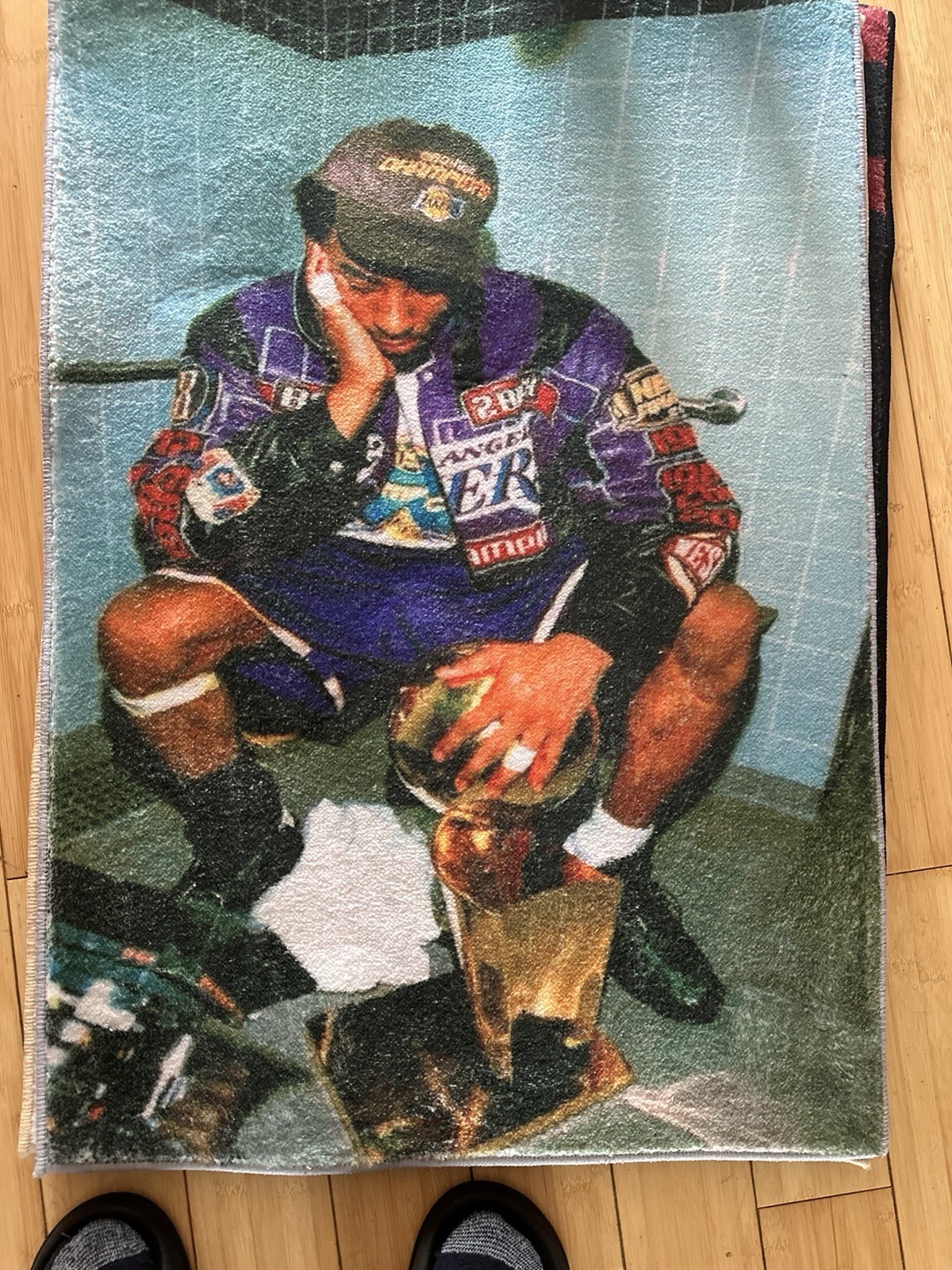 Sports Pictorial Polyester Area Rug 22×30 Rectangle Non-Slip Machine Washable