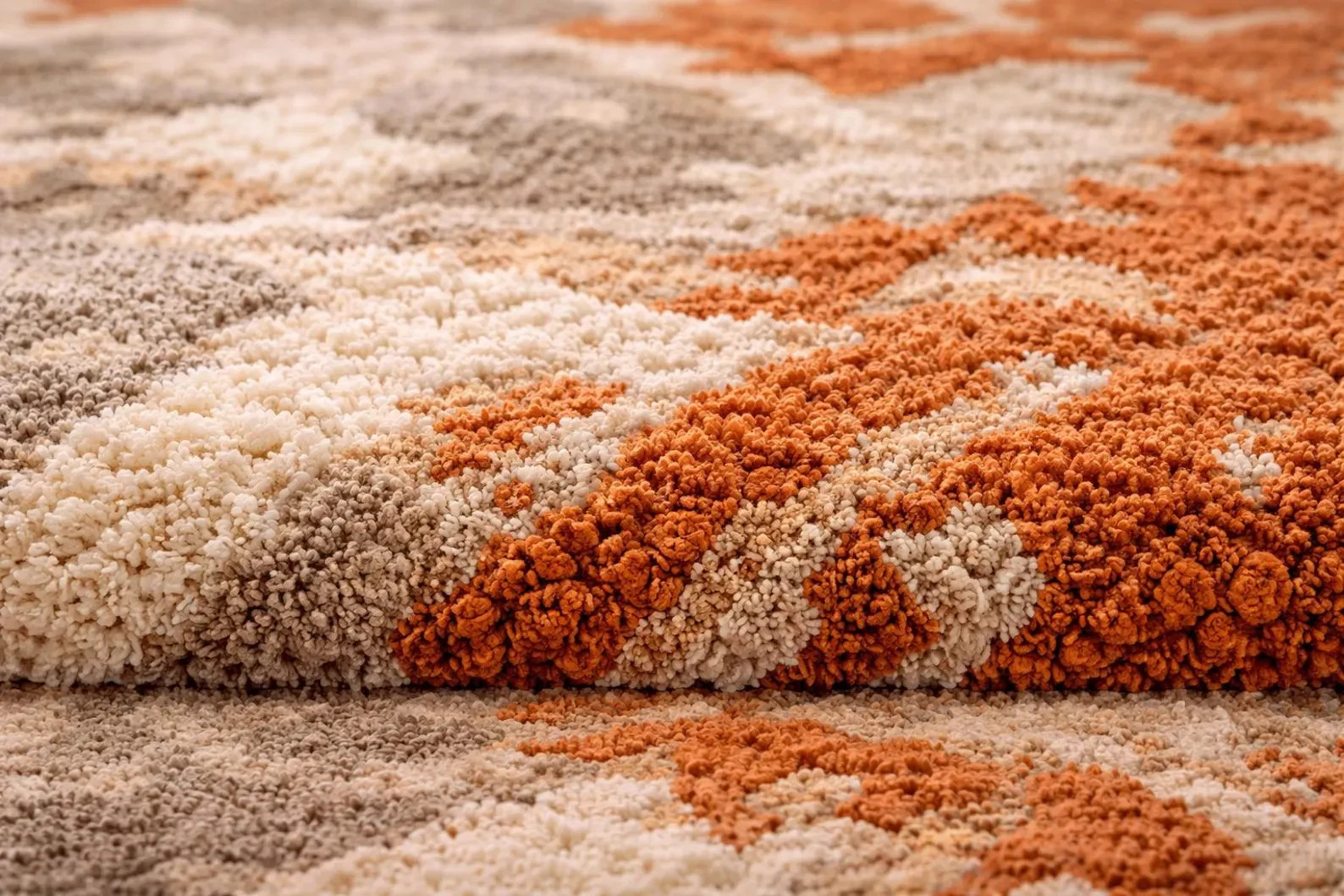 New Zealand Wool Silk Rug, Hand Tufted Luxury Rug, Abstract Designer Carpet