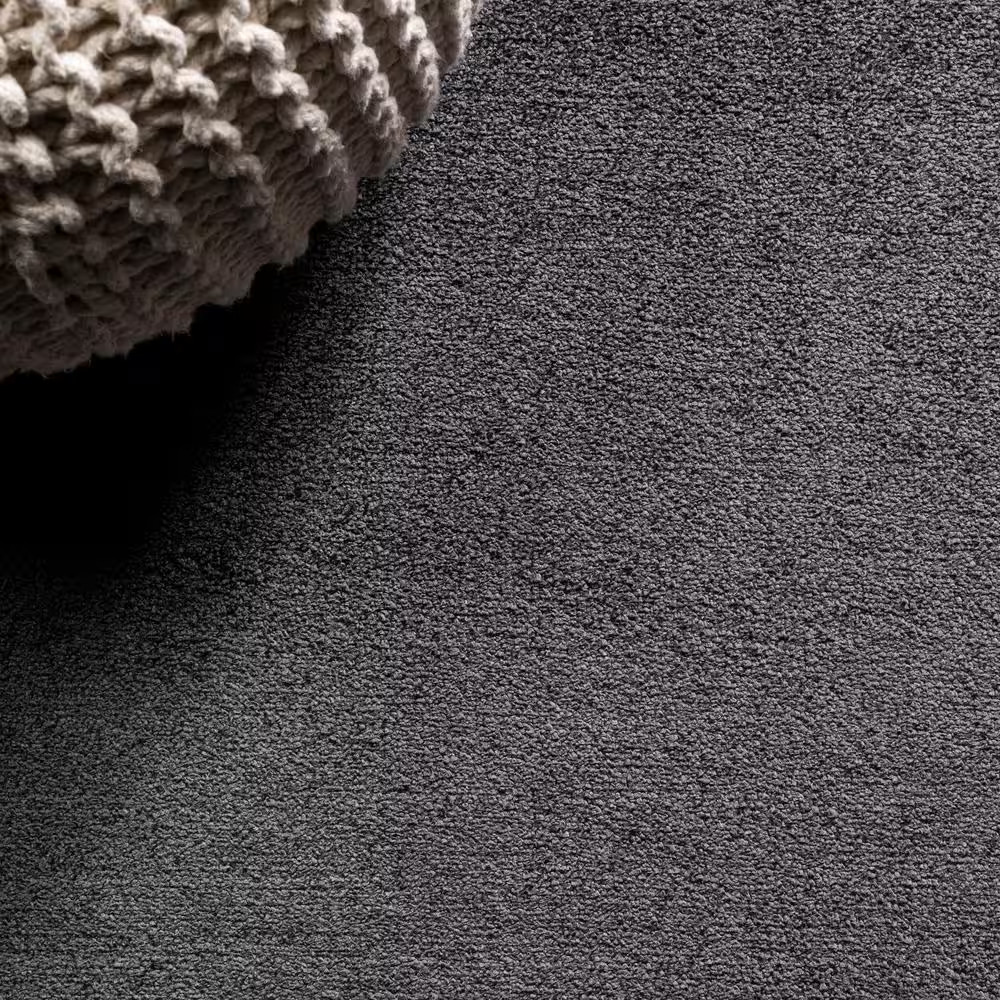 Haze Solid Low-Pile Black 8 Ft. X 10 Ft. Area Rug