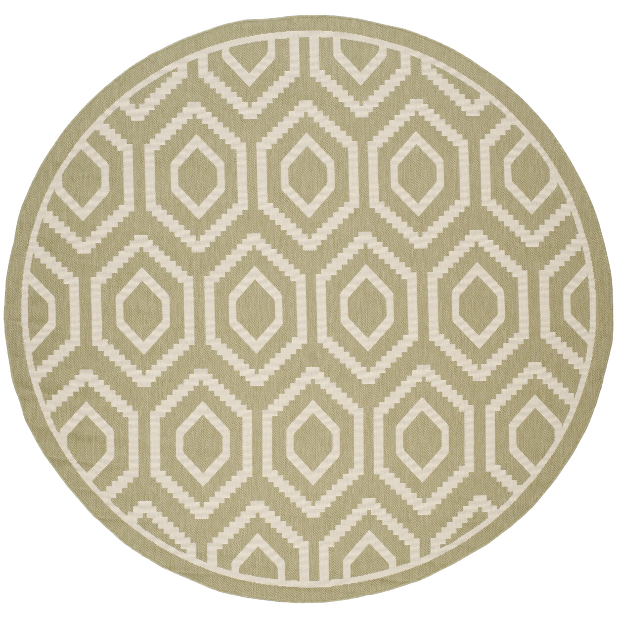 SAFAVIEH Indoor Outdoor CY6902-244 Courtyard Green / Beige Rug