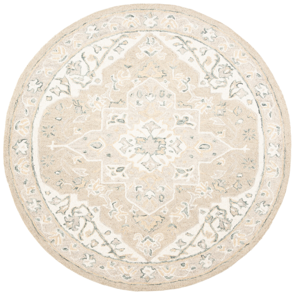 SAFAVIEH Micro-Loop MLP505F Light Grey / Ivory Rug