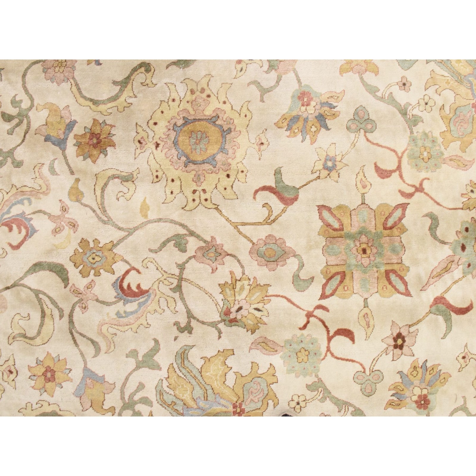 16’7″x27″ Ivory Hand Knotted New Egyptian Sultanabad Wool Mansion Size Rug 78658