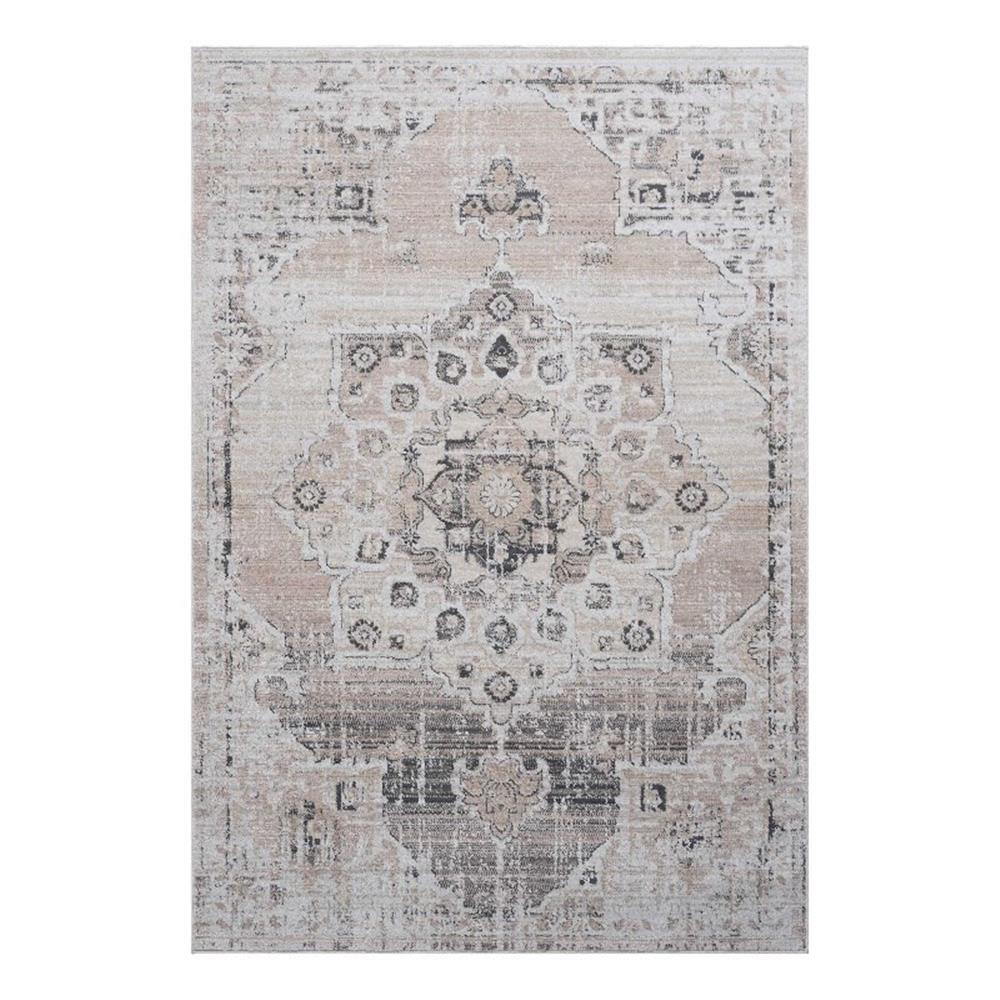 Bunyan Collection Traditional Vintage Cream/Beige Area Rug (5’3” x 7’6”)