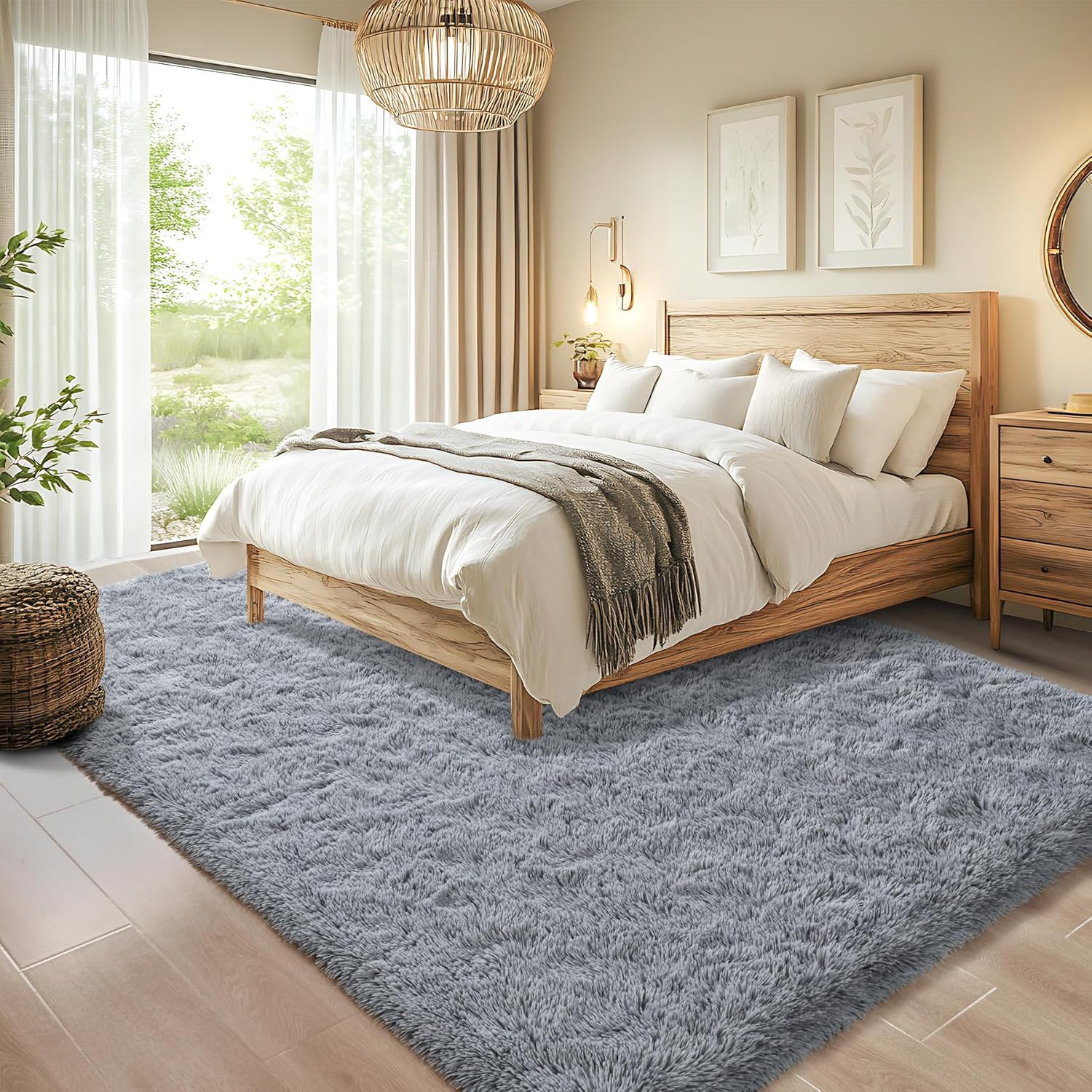 Soft Area Rugs for Bedroom Living Room Plush Fluffy Rug 4X6 Feet, Shag