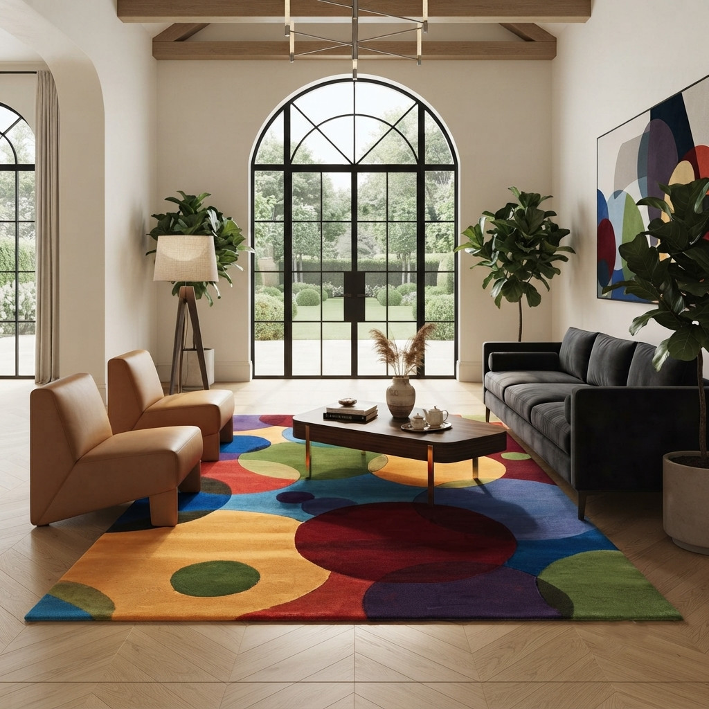 7×10 Hand Tufted Multi color Rugs for Living room Carpets Bed room Entry Way Rug