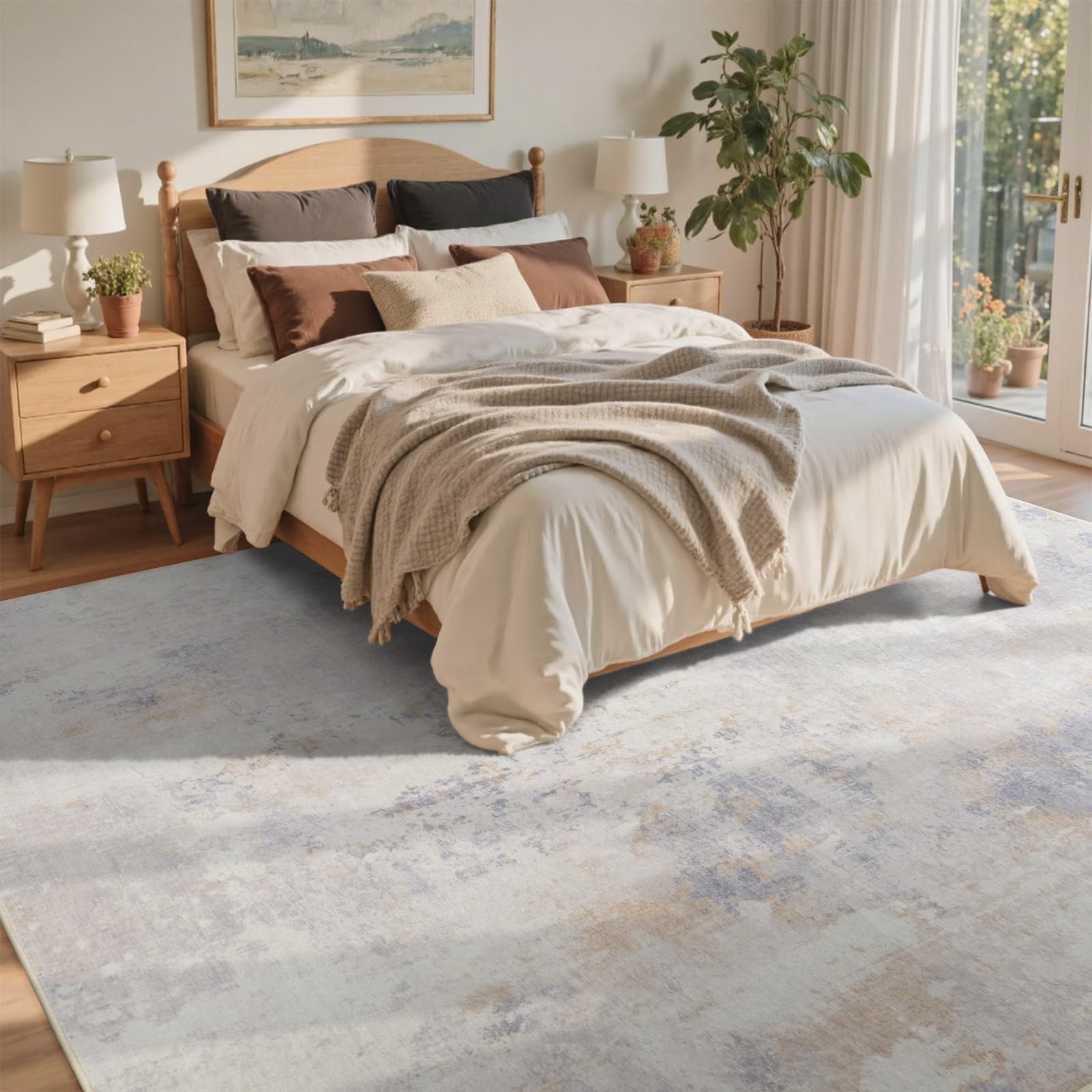 Cuzwlovita 5X7 Ft Area Rugs For Living Room Soft Non-Slip Washable Rugs Modern