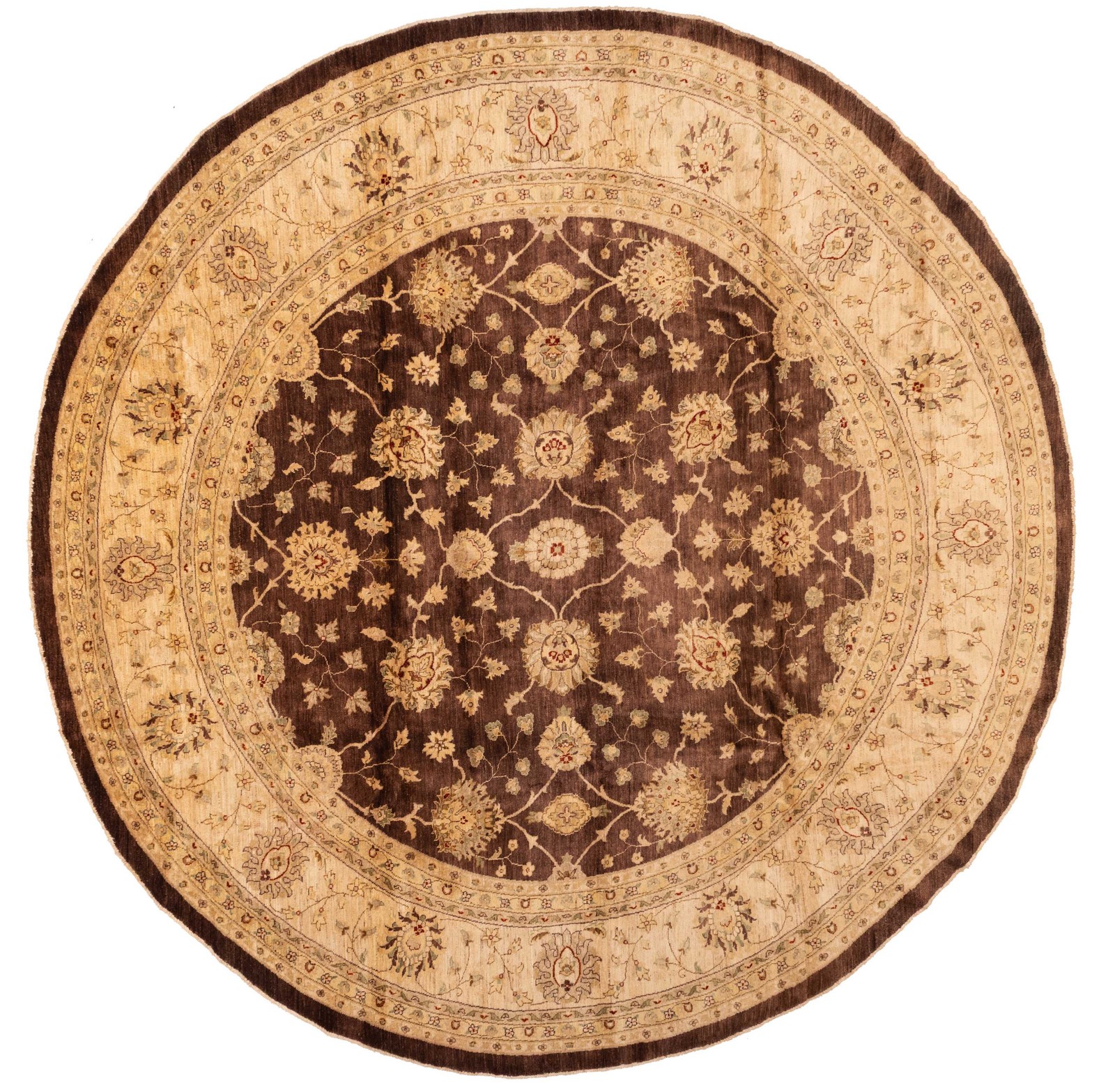 Vintage 13’5″ x 13’5″ Traditional Hand Knotted Vegetable Dye Wool Area Rug