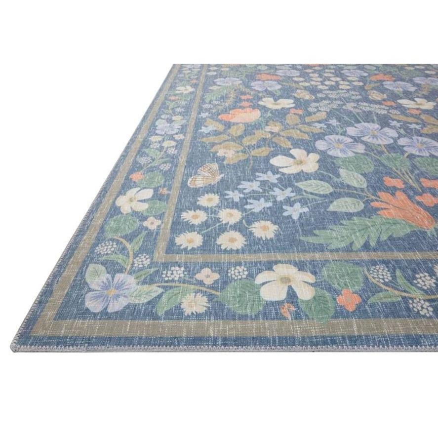 NWT Rifle Paper Co. Cotswolds Willow Indigo Power-Loomed 2′ x 5′ Runner Rug