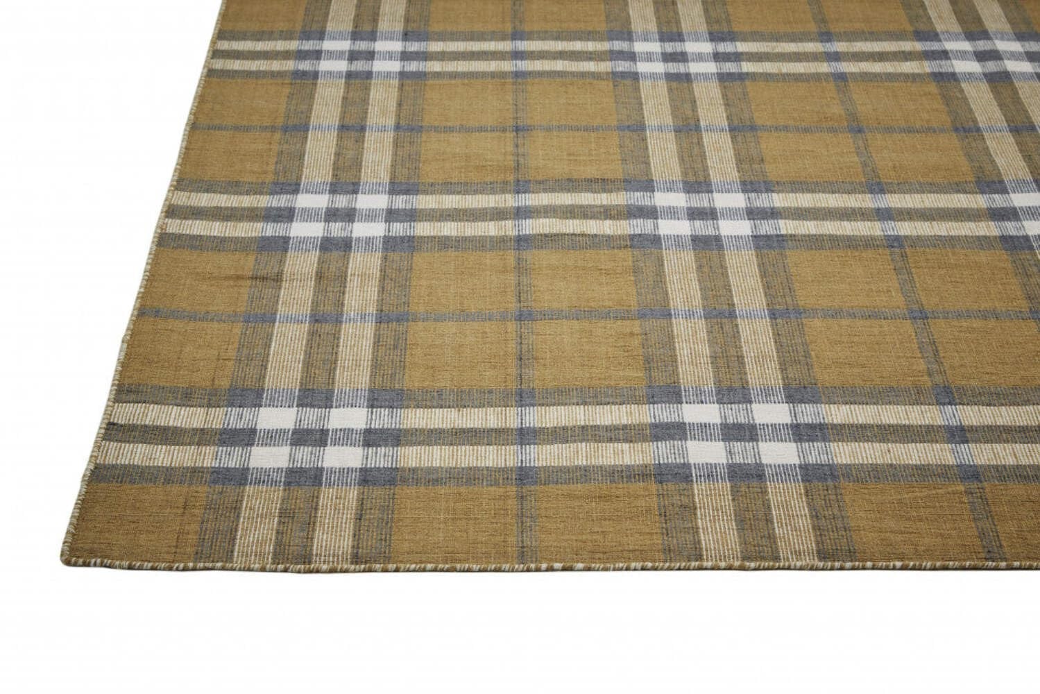 8′ X 10′ Blue and Green Abstract Hand Woven Area Rug