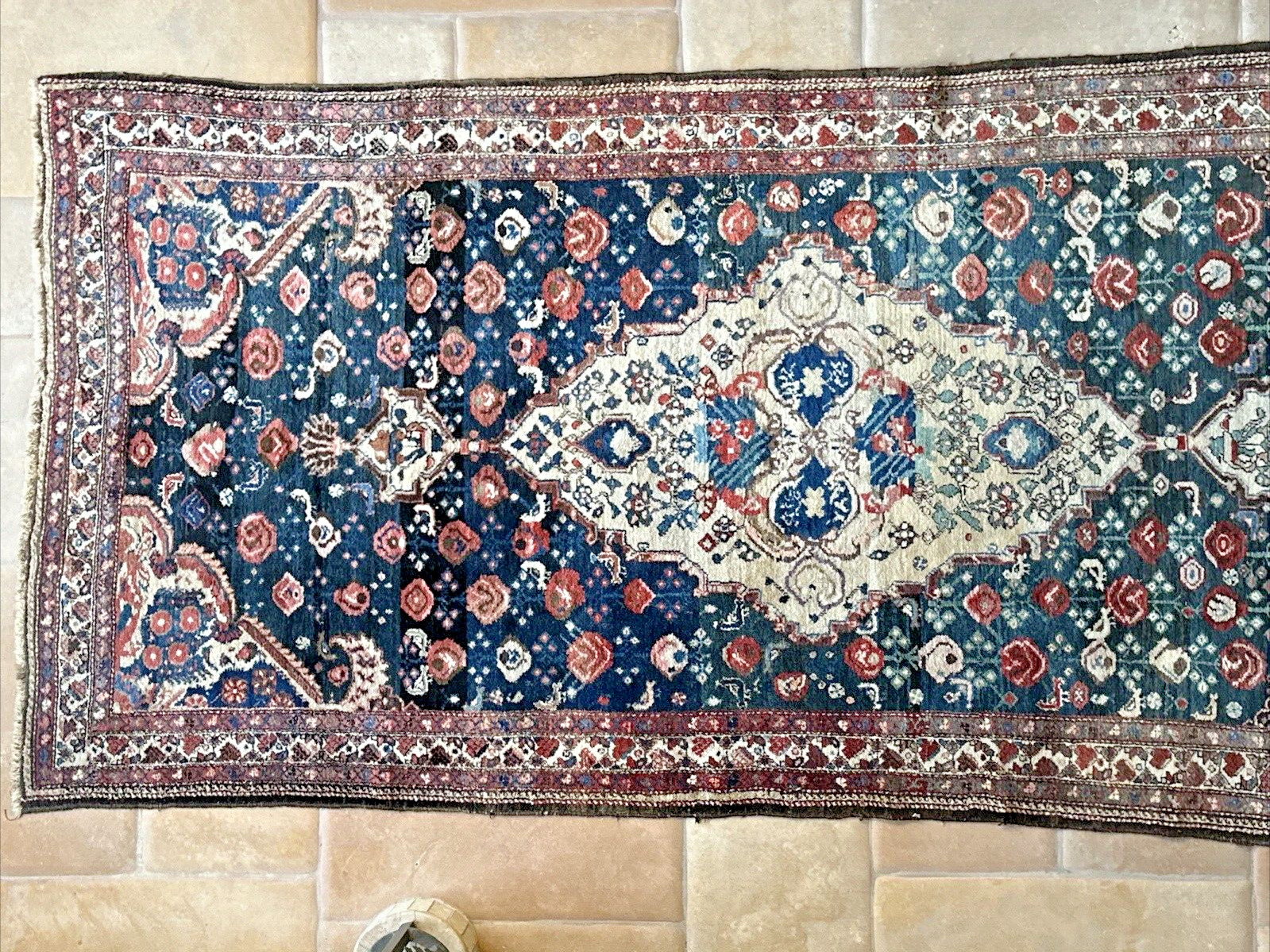 Auth: Antique Tribal Rug Rare Mystical ART Organic All Wool Collectors P 6×10