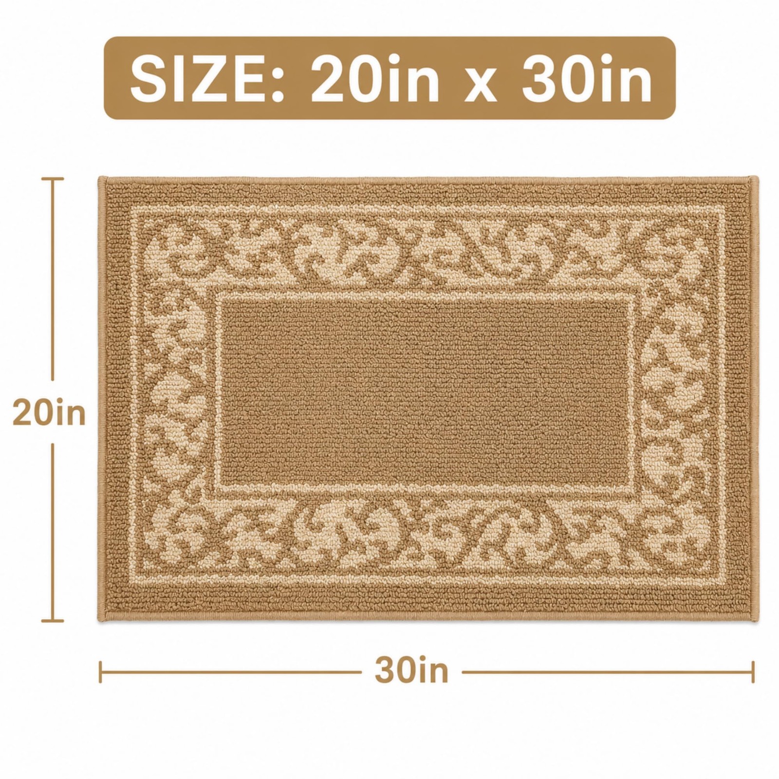 Indoor Welcome Doormat 20×30 Inch – Non-Slip Low-Profile Entryway Mat for Fro…