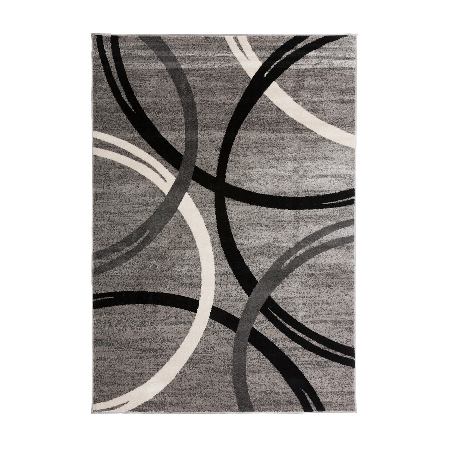Rugshop Modern Rug Contemporary Area Rugs Wavy Circles Design Abstract Rugs 8×10