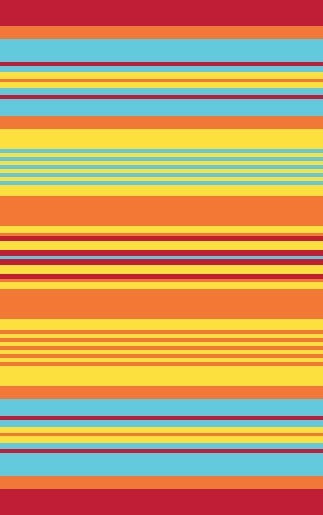 6′ x 9′ Patio rug Outdoor Rv mat stripes reversible waterproof Used-Photography