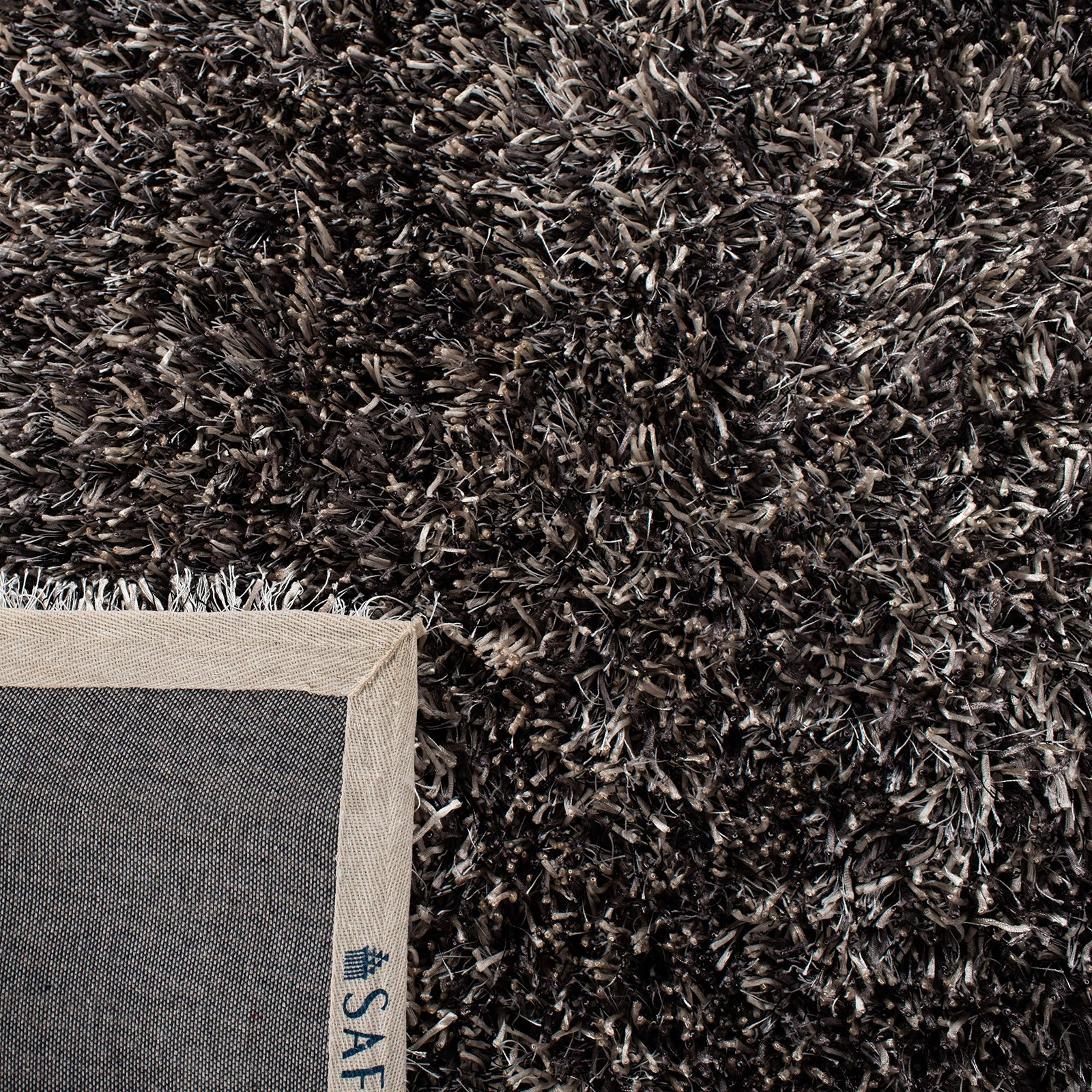 Safavieh Orleans Shag Collection Accent Rug – 4 X 6 Platinum Ivory Handmade
