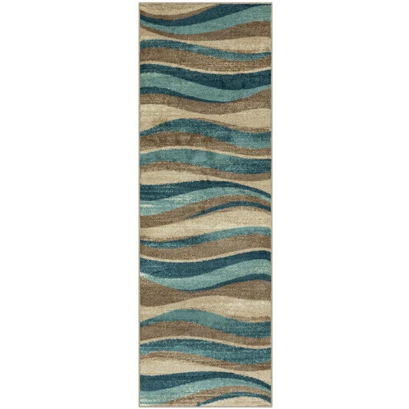 Geometric Indoor Hallway Runner Rug Soft Durable Stain Resistant Non-Slip 2’x6′