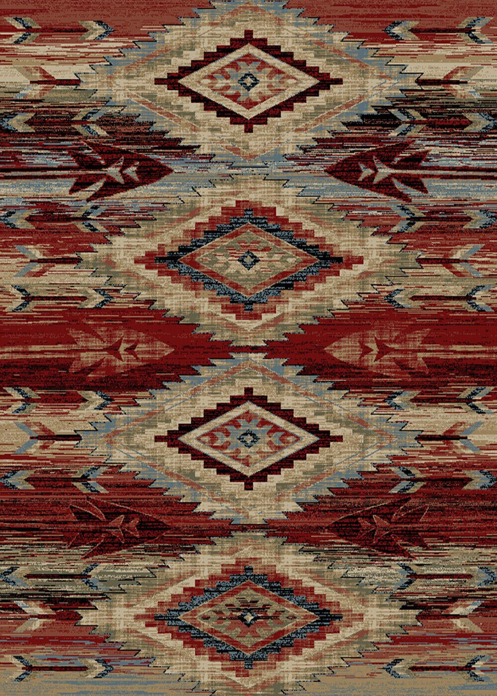 5’3″ x 7’3″ Southwestern Rustic Lodge Cabin Tribal Area Rug