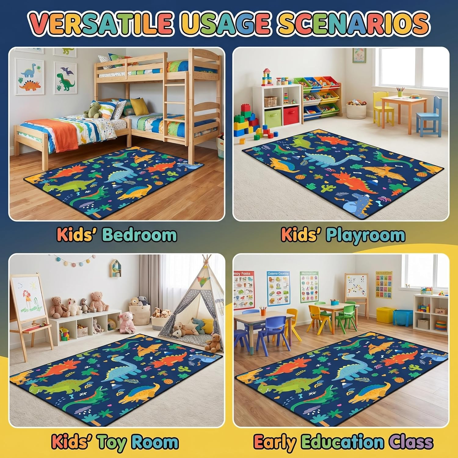 Lovely Blue Dinosaurs Area Rugs Lovely Dinosaur Rugs for Boys Kids Blue Cute Ani