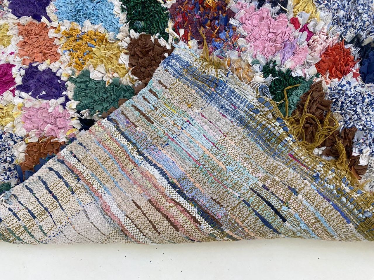Moroccan Handmade Vintage Berber Rug 3’6×5’7 Multicolor Home Decor Hallway Rug