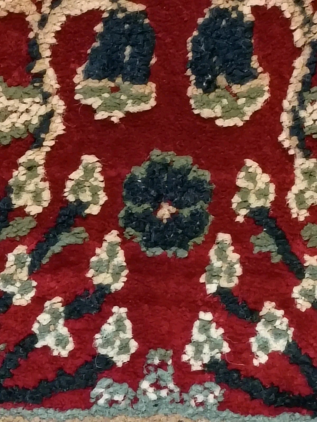 Harat Red 24 Side Woven Rug Hand Knotted Cotton Fringe Belgium 40″ 65″