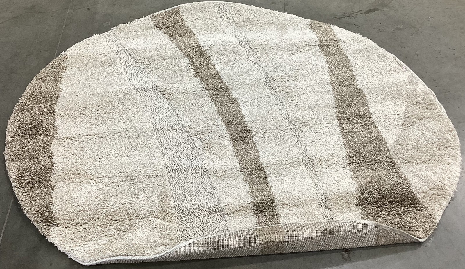 CREAM / D BROWN 5′-0″ x 5′-0″ Flaw in Rug Reduced Price 1172679070 SG451-1128-5R
