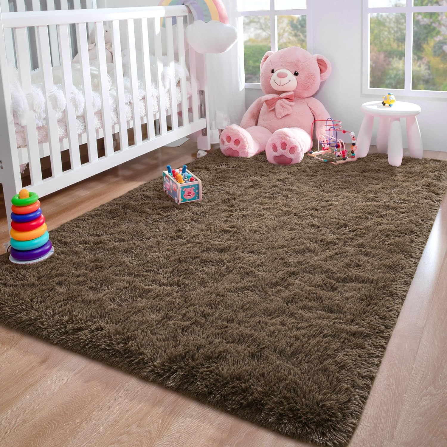 Soft Fluffy Area Rugs for Bedroom Kids Room Plush Shaggy Nursery Rug Furry Throw