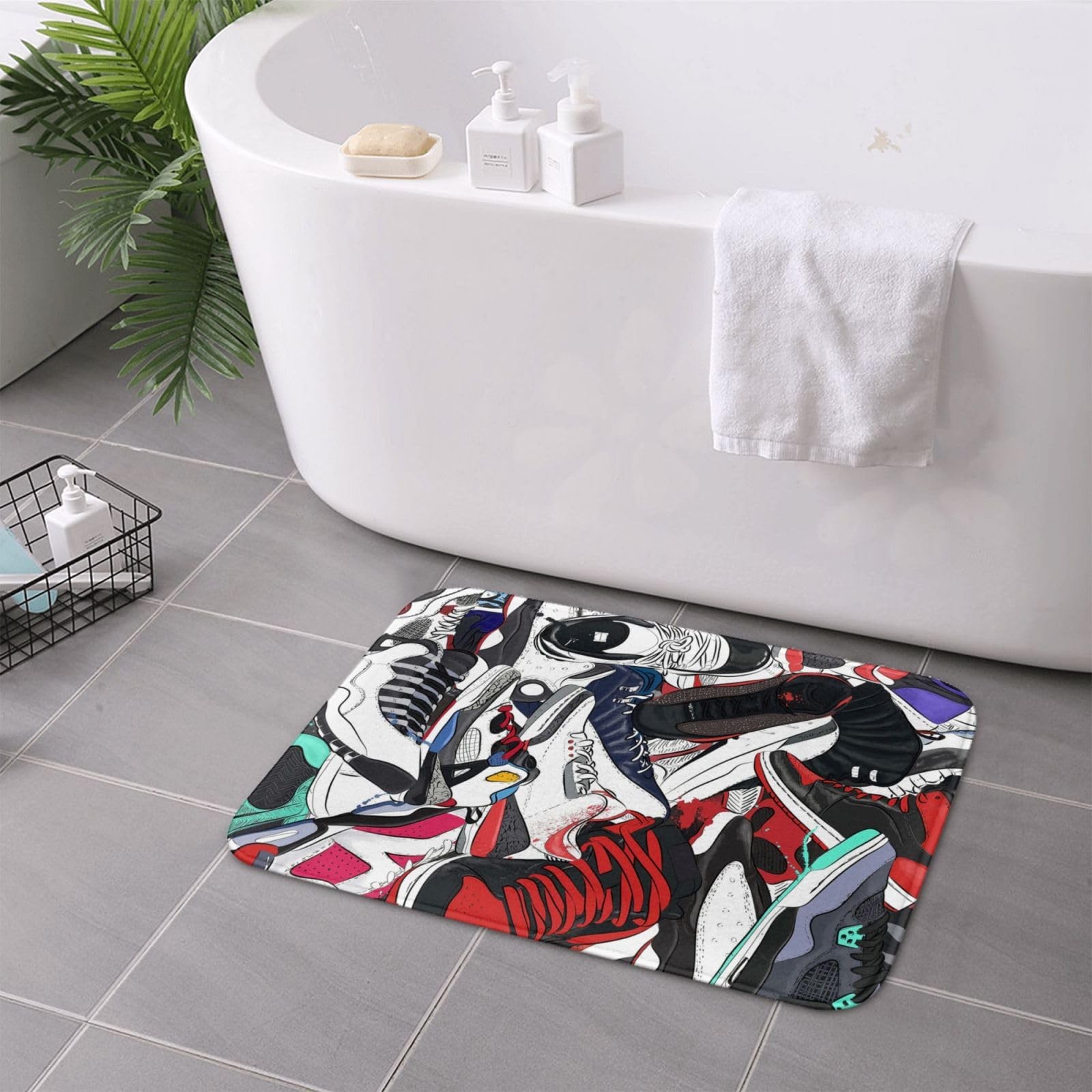 Sneakers Area Rug Cool Basketball Shoes Carpet Modern Design Popular Sport Sh…