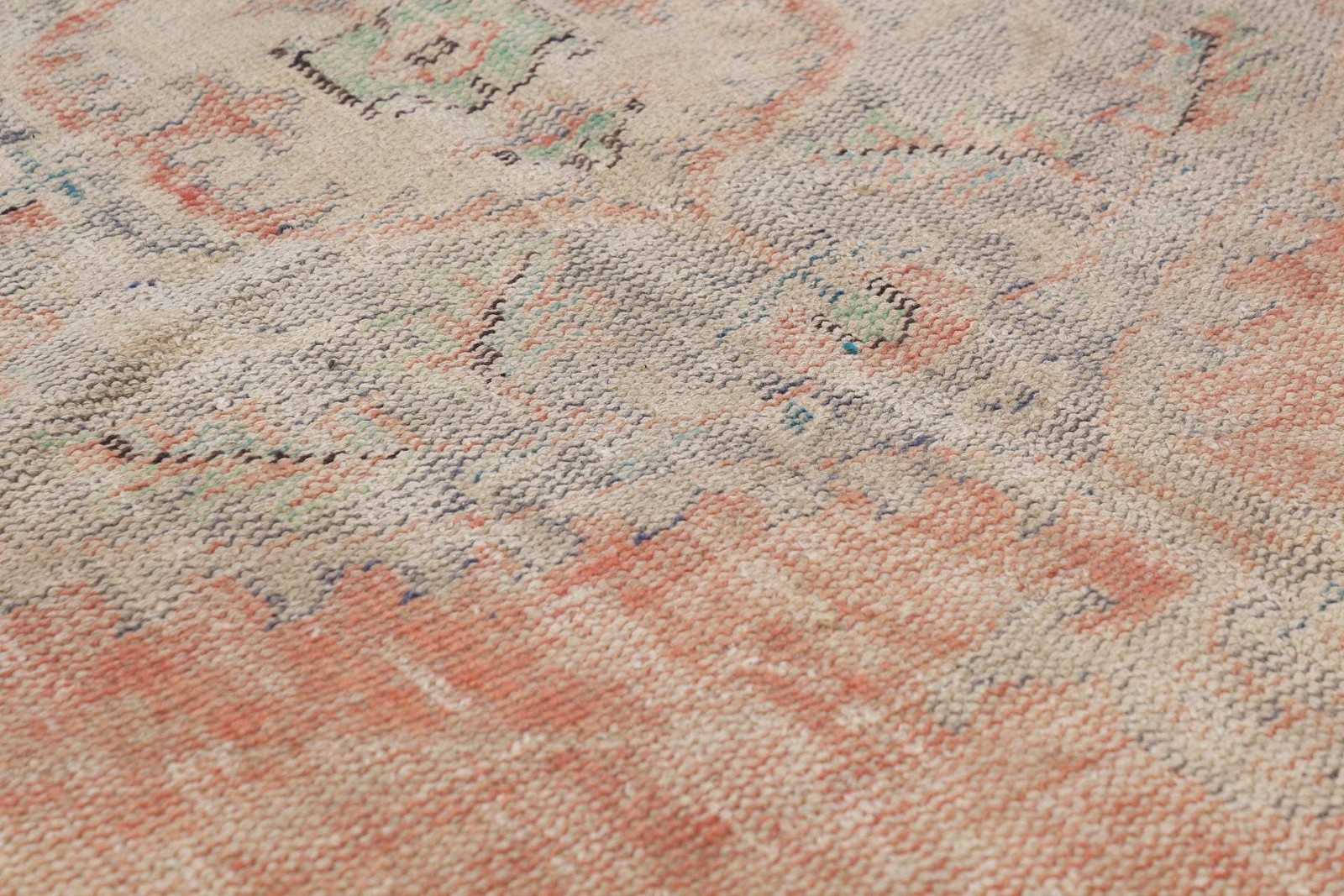 Turkish Vintage Rug, Large 5,8×9,5 ft (178×290 cm) Rug, Red Striped Wool Rug