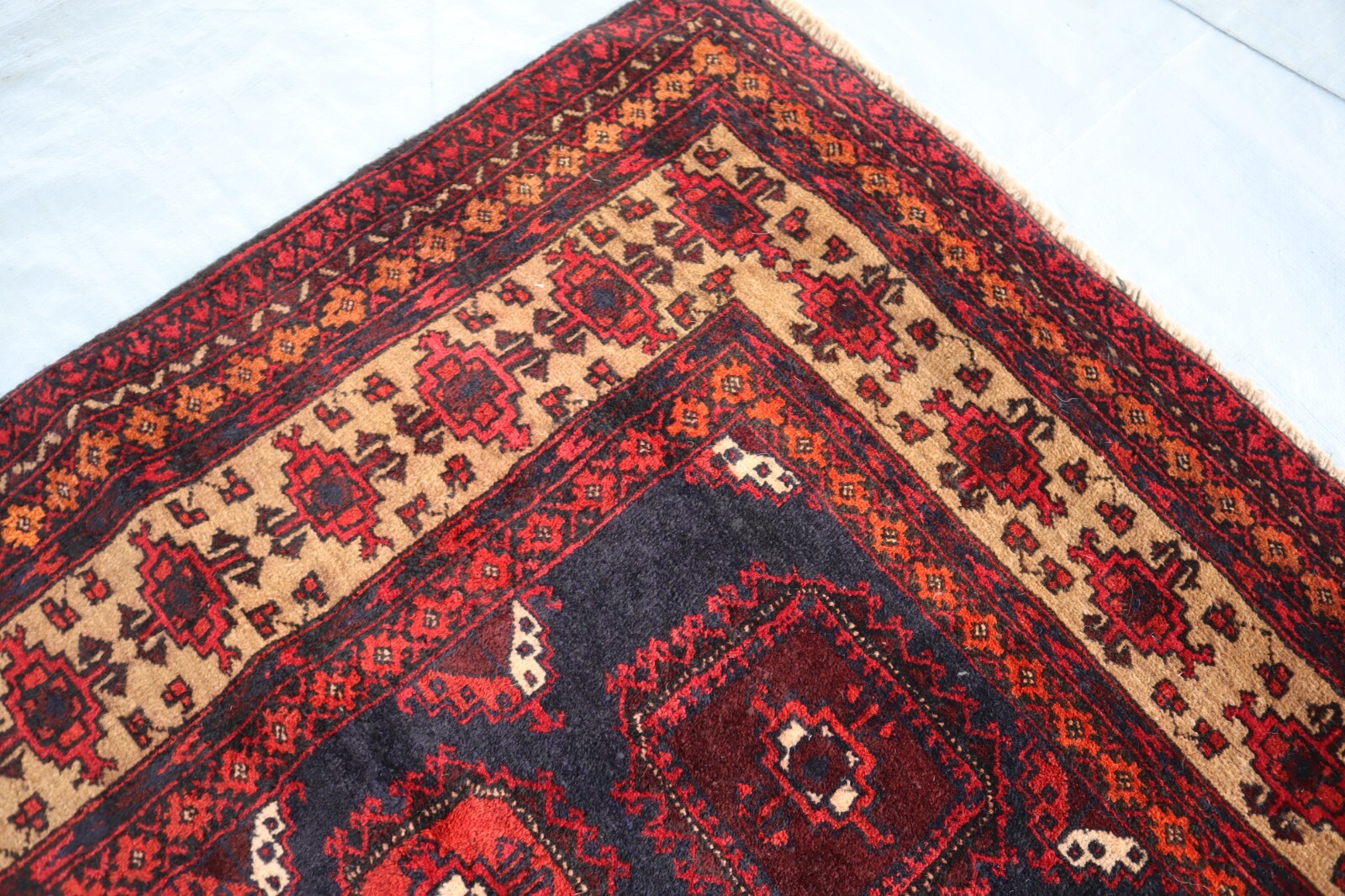 4’0x7’5 ft Afghan Handmade Oriental rug, Living Room Rug, Authentic Genuine Rug