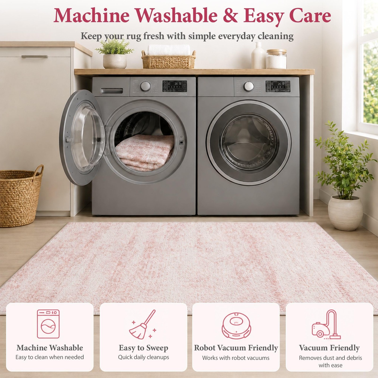 Best Ultra Soft Thick Plush Bounce-Back,5×7 Area Rugs for Living Room, High Pile