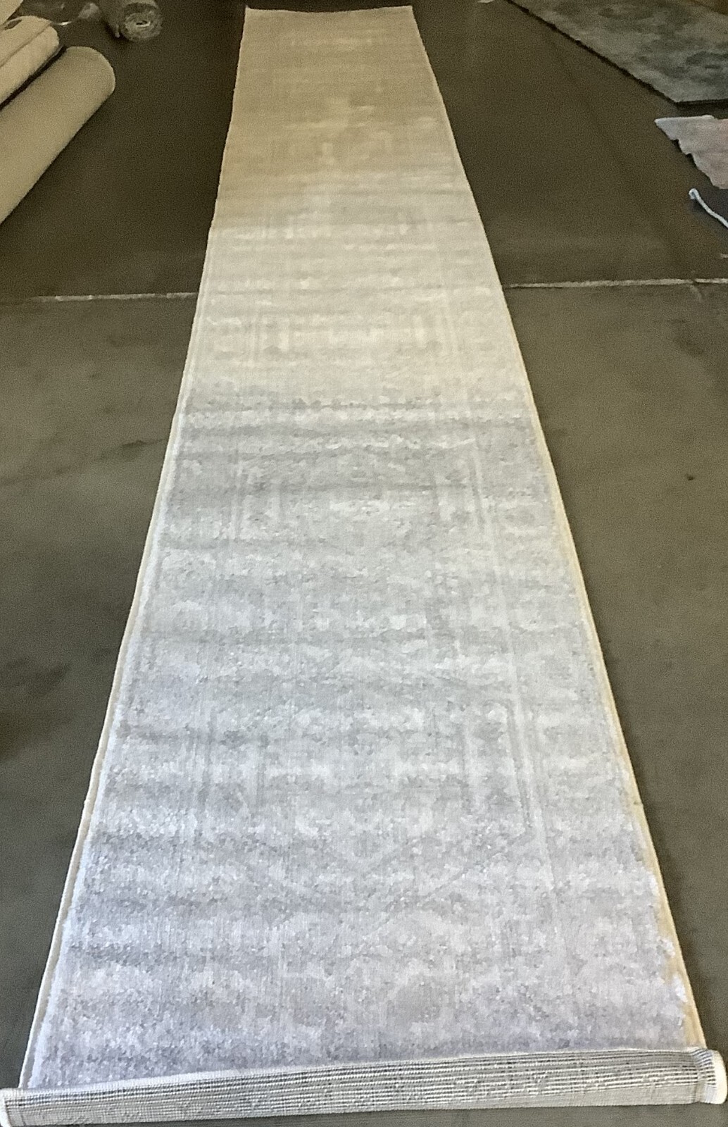 IVORY / SILVER 2′-6″ x 22′-0″ Flaw in Rug, Reduced Price 1172677495 ADR108B-222