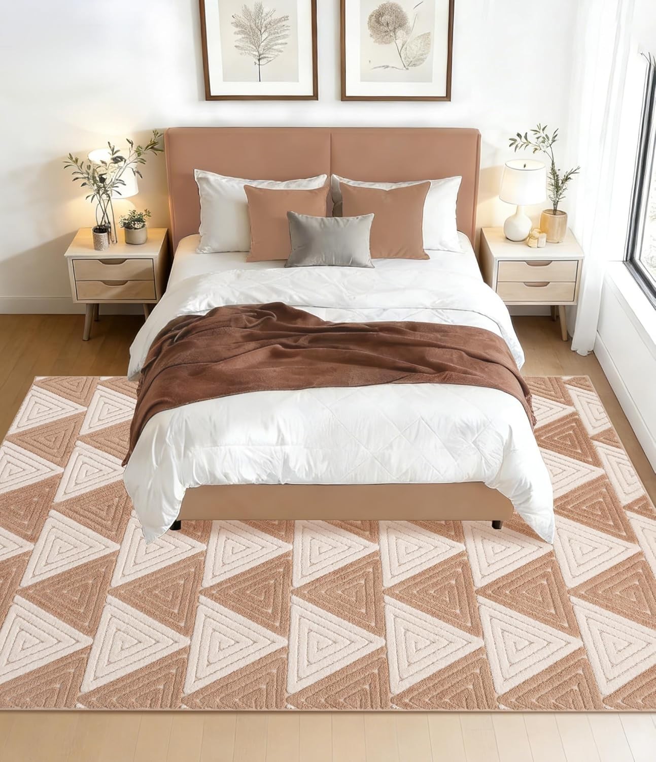 Area Rugs Geometric Ultra Soft Washable Carpet Mat for Bedroom Living Room Floor