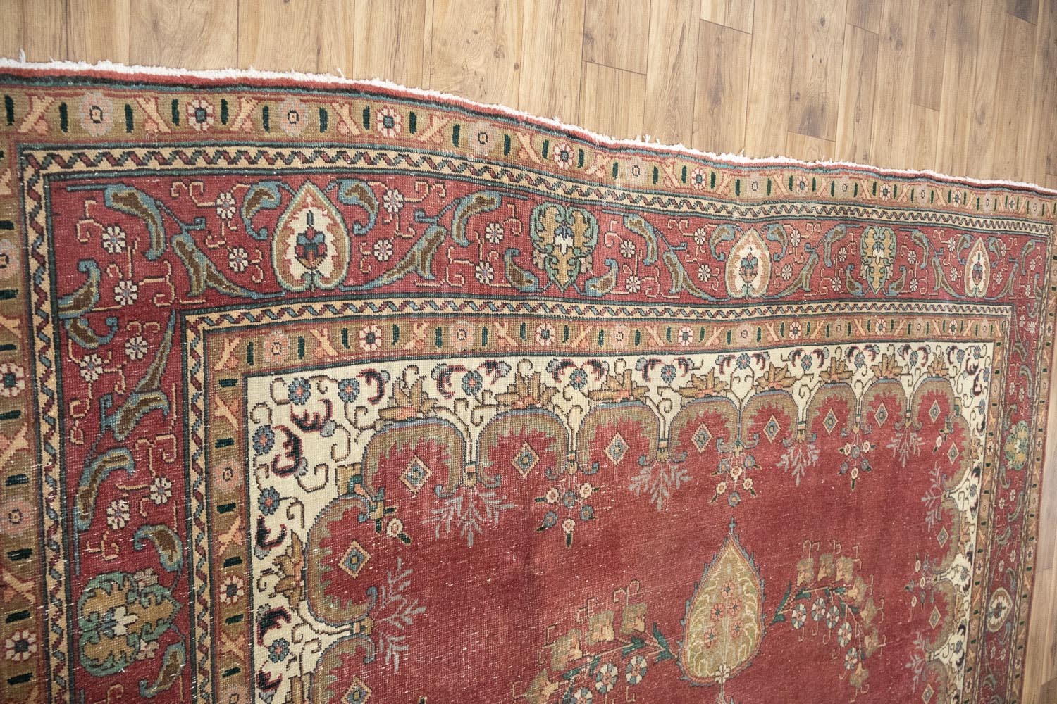 9’7 x 13’0 Semi-Antique Distressed Red Oriental Rug Living Room Carpet 10×13 Ft