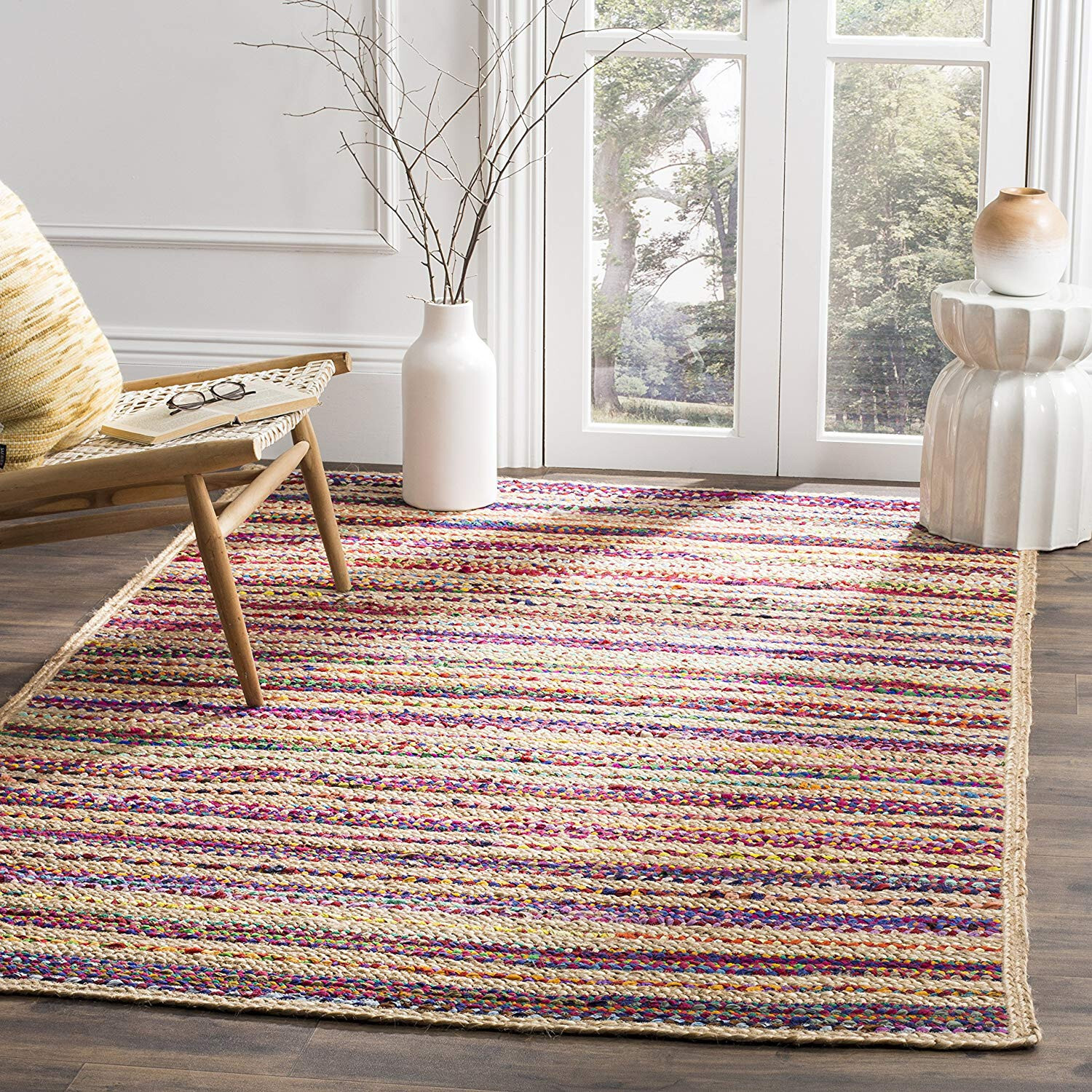 Indian handmade multicolor cotton chindi rug ,Chindi Runner Floor Carpet 9×12 ft