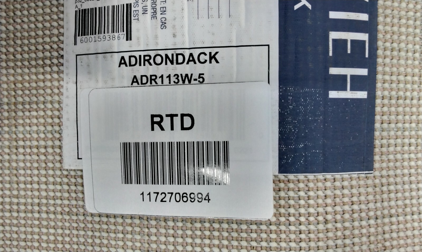 CHAMPAGNE 5′-1″ X 7′-6″ Back Stain Rug, Reduced Price 1172706994 ADR113W-5