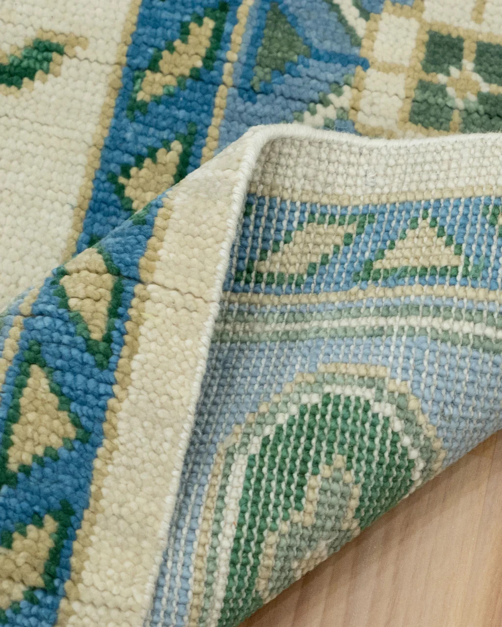 Oushak Rug Hand-Knotted Wool Traditional Vintage Antique Oushak Wool
