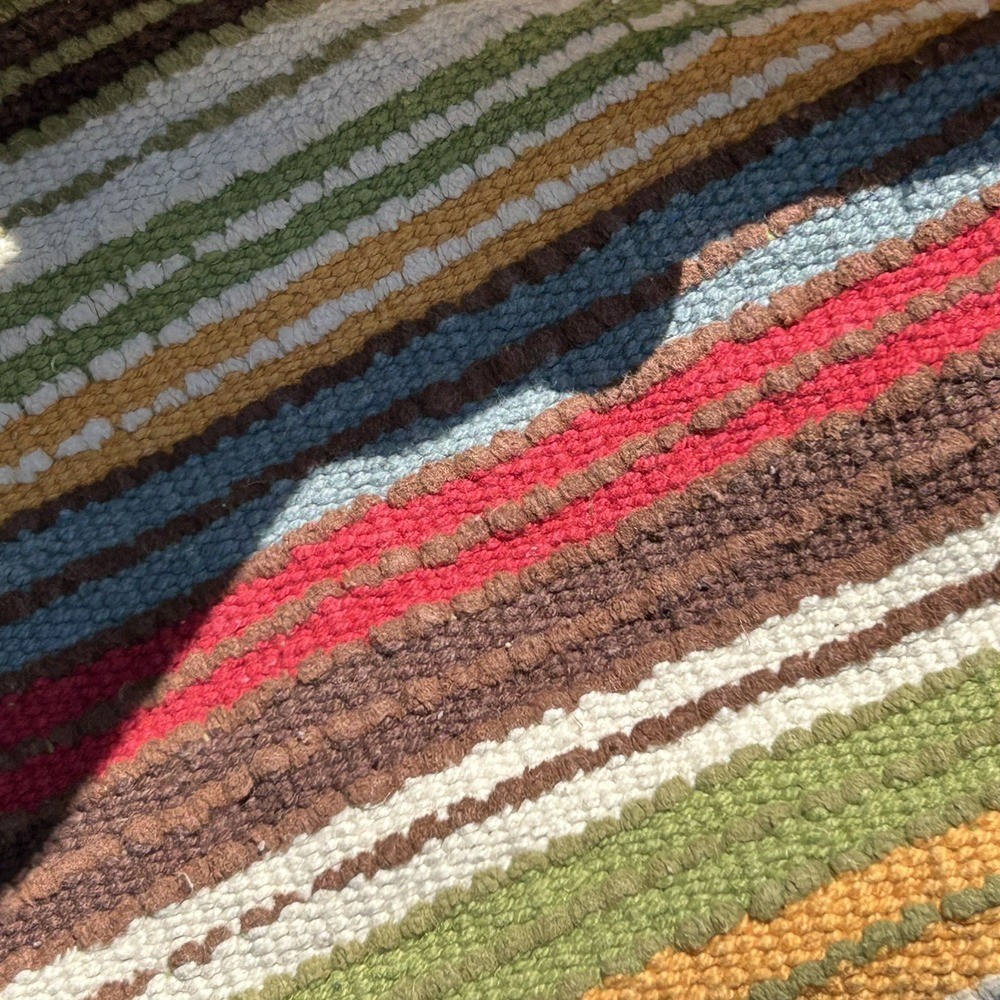 Pier 1 Imports Multicolor Striped Rug 33″ X 58″ Rectangular