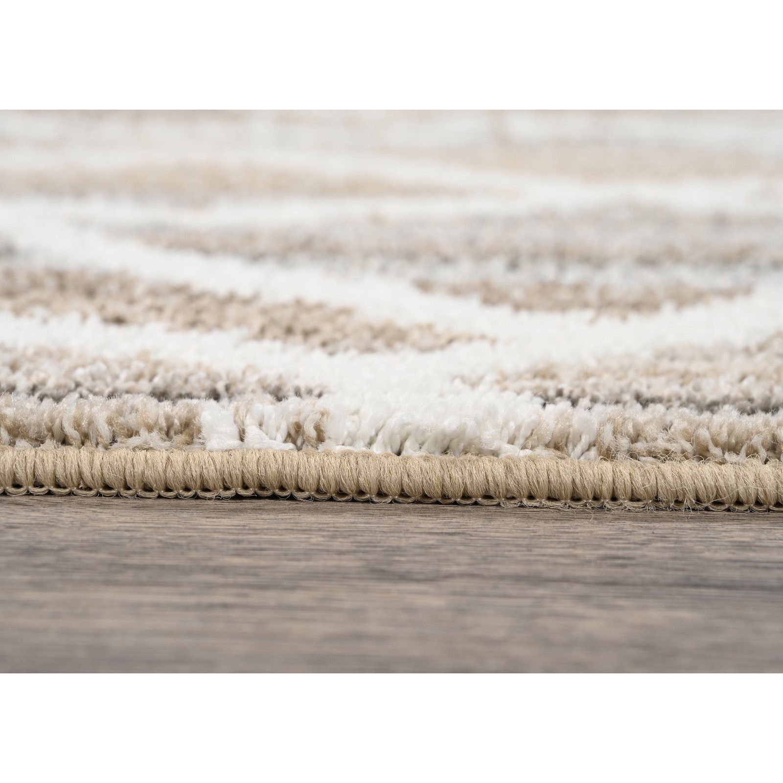 Diamond Stripe Earth Tone/White Indoor Area Rug, 5′ x 7′